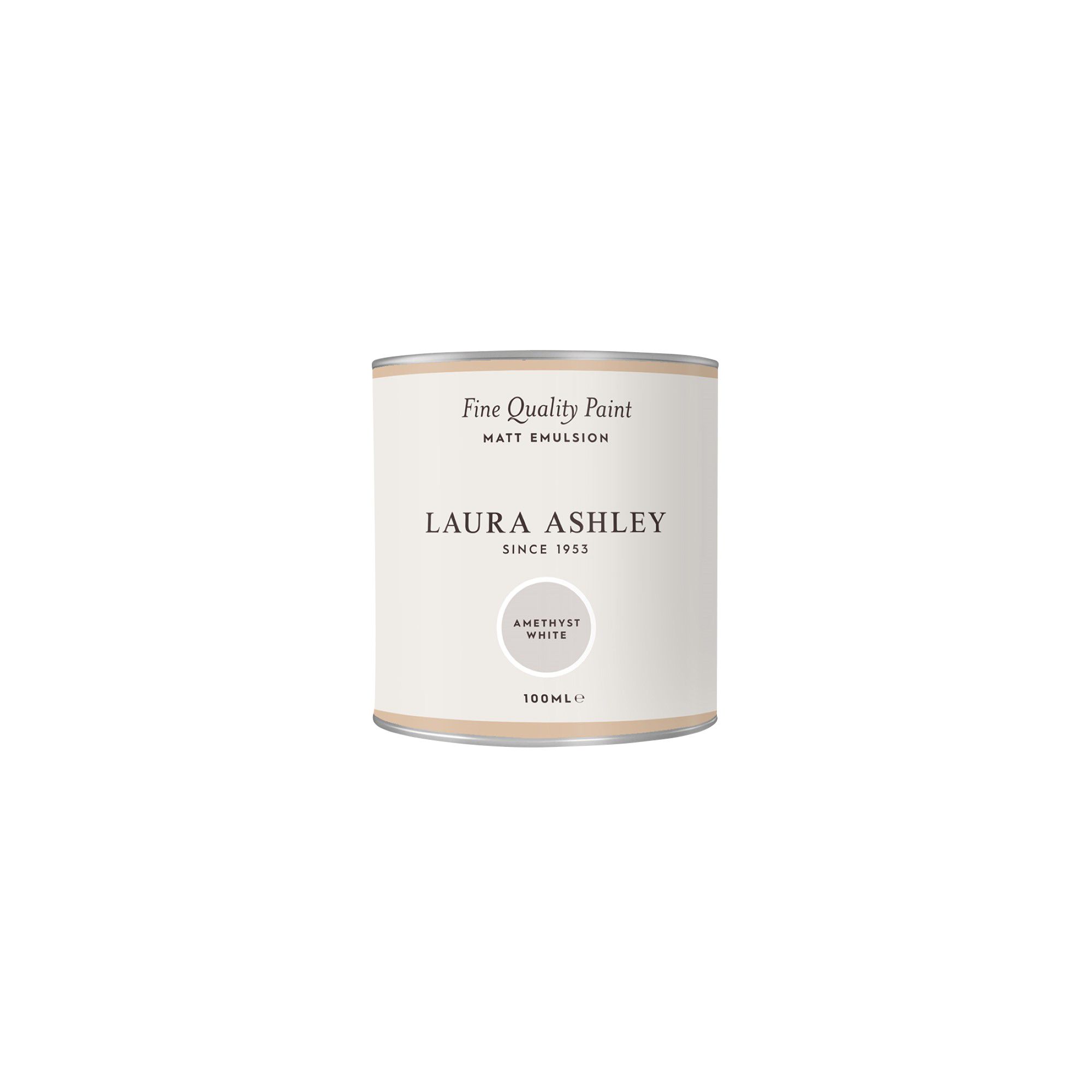 Laura Ashley Amethyst White Matt Emulsion paint, 100ml