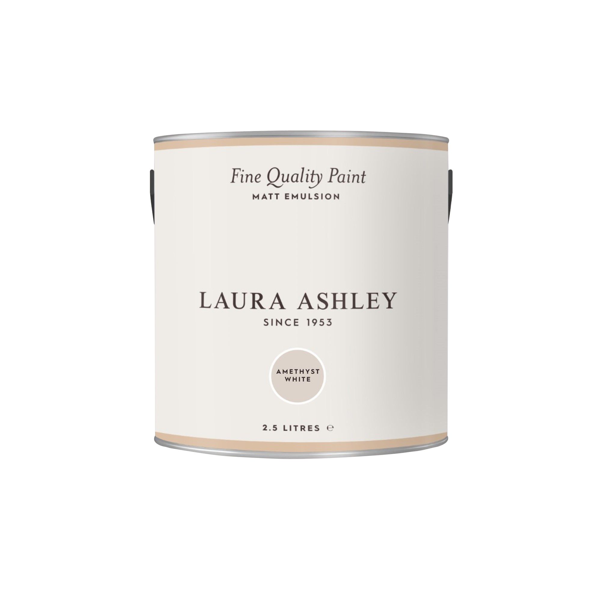 Laura Ashley Amethyst White Matt Emulsion paint, 2.5L