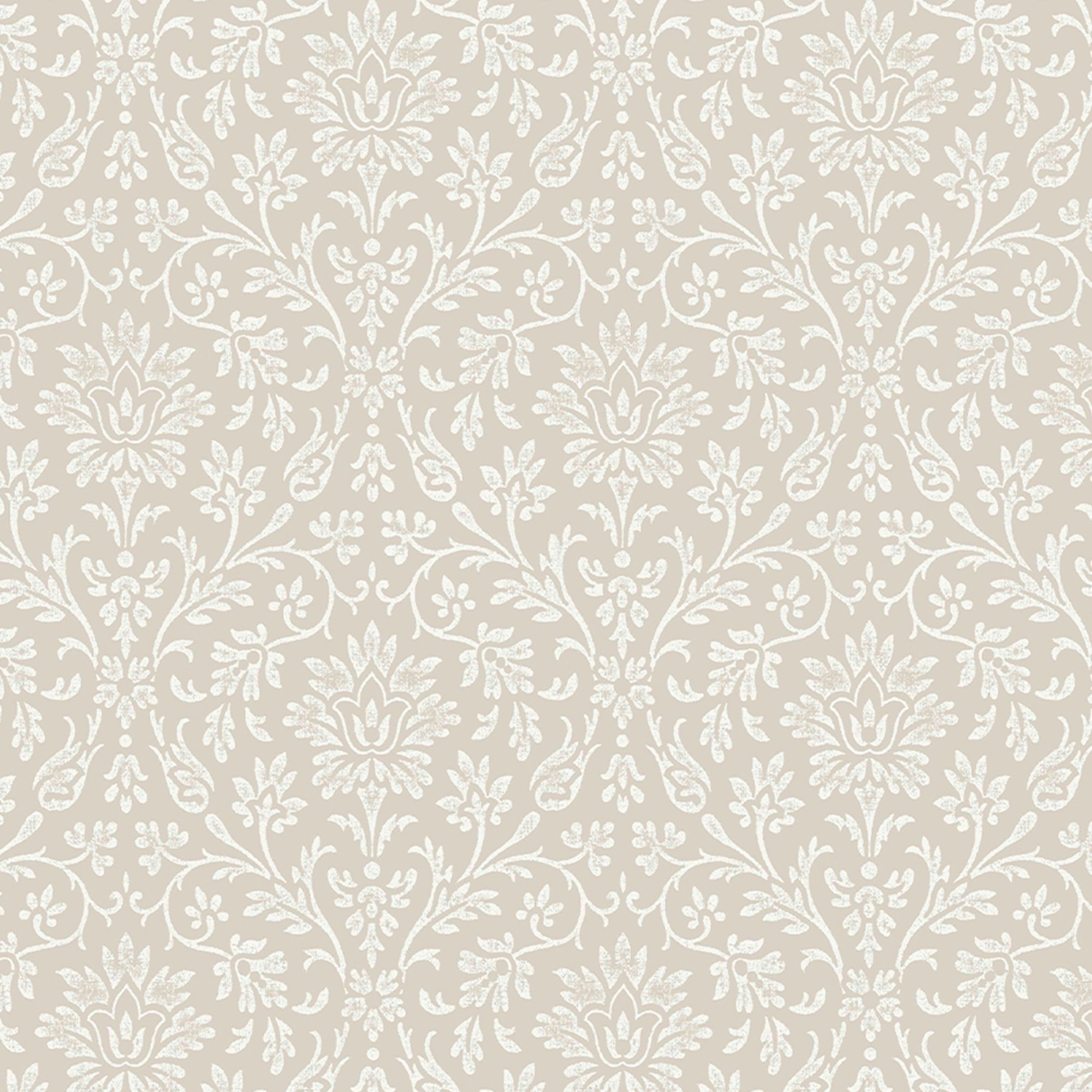 Laura Ashley Annecy Dove grey Damask Smooth Wallpaper Sample