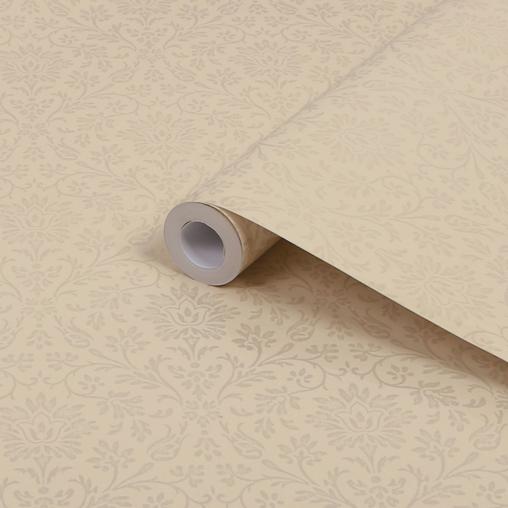Laura Ashley Annecy Linen Damask Smooth Wallpaper