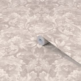 Laura Ashley Apolline Grey Contemporary Smooth Wallpaper