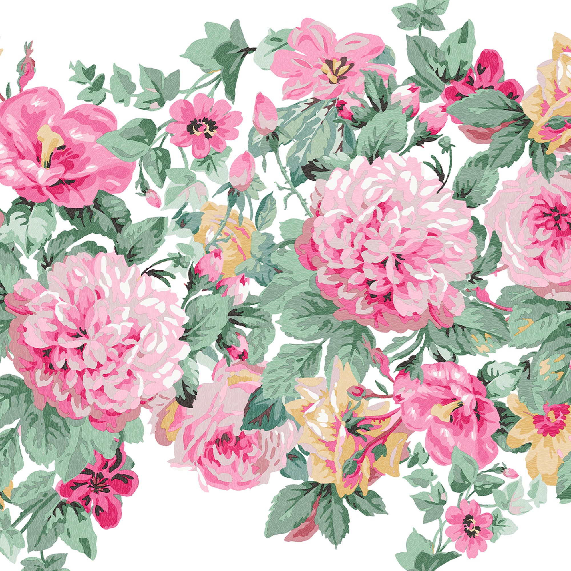 Laura Ashley Aveline Pink Floral Matt Mural