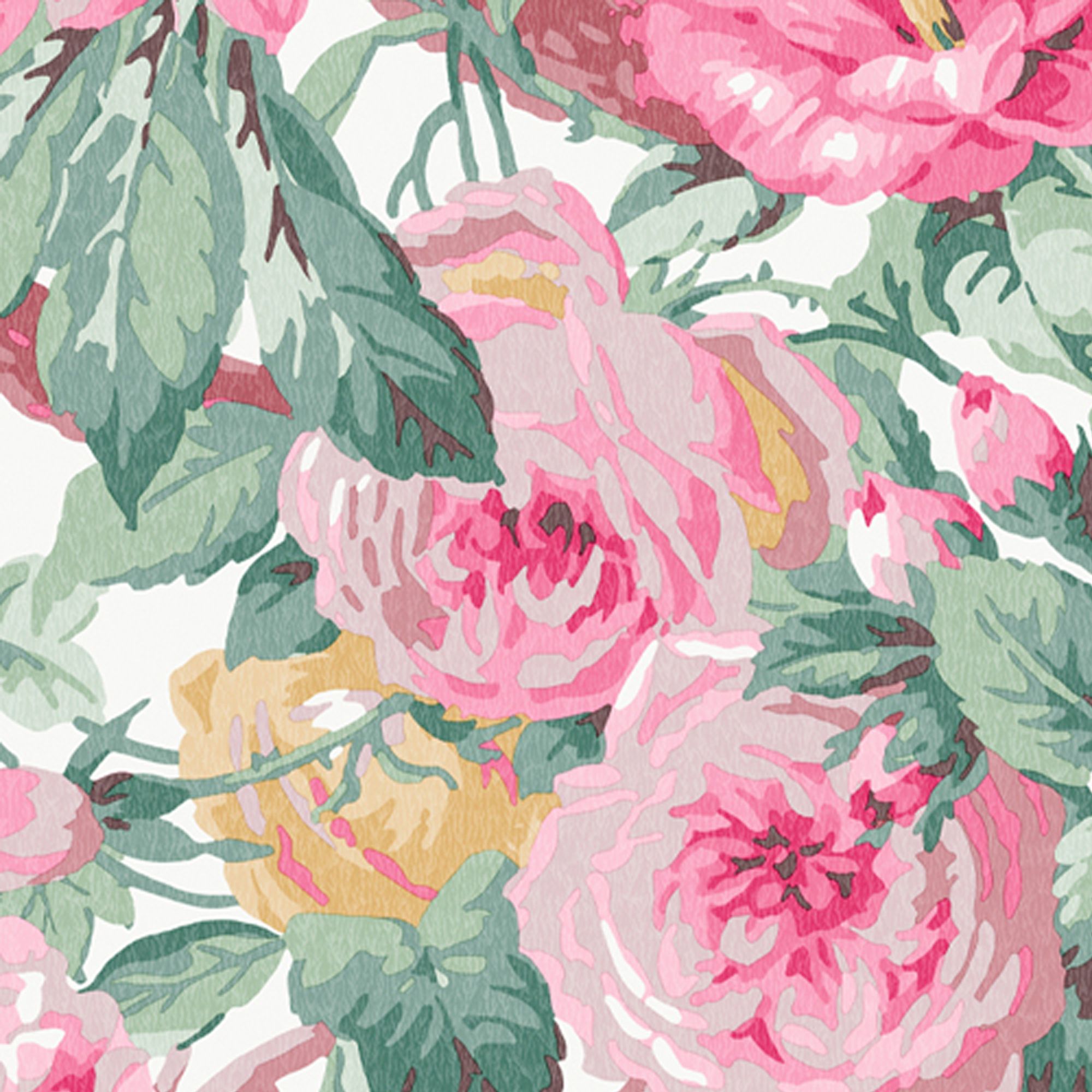 Laura Ashley Aveline Rose Floral Smooth Wallpaper Sample
