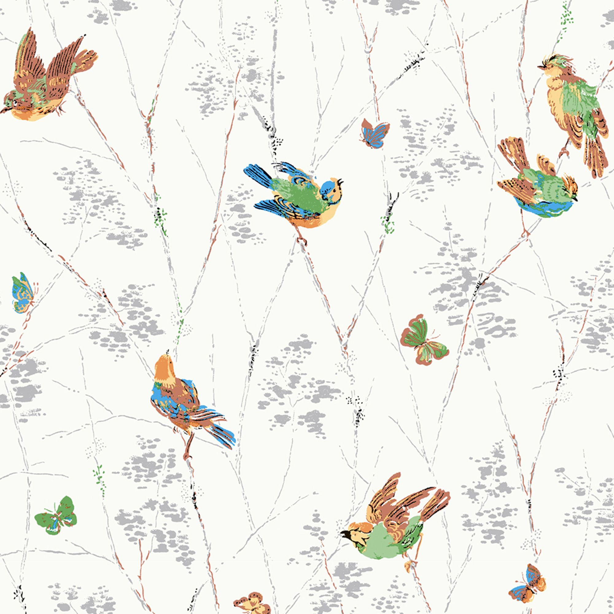 Laura Ashley Aviary Natural Animal Smooth Wallpaper