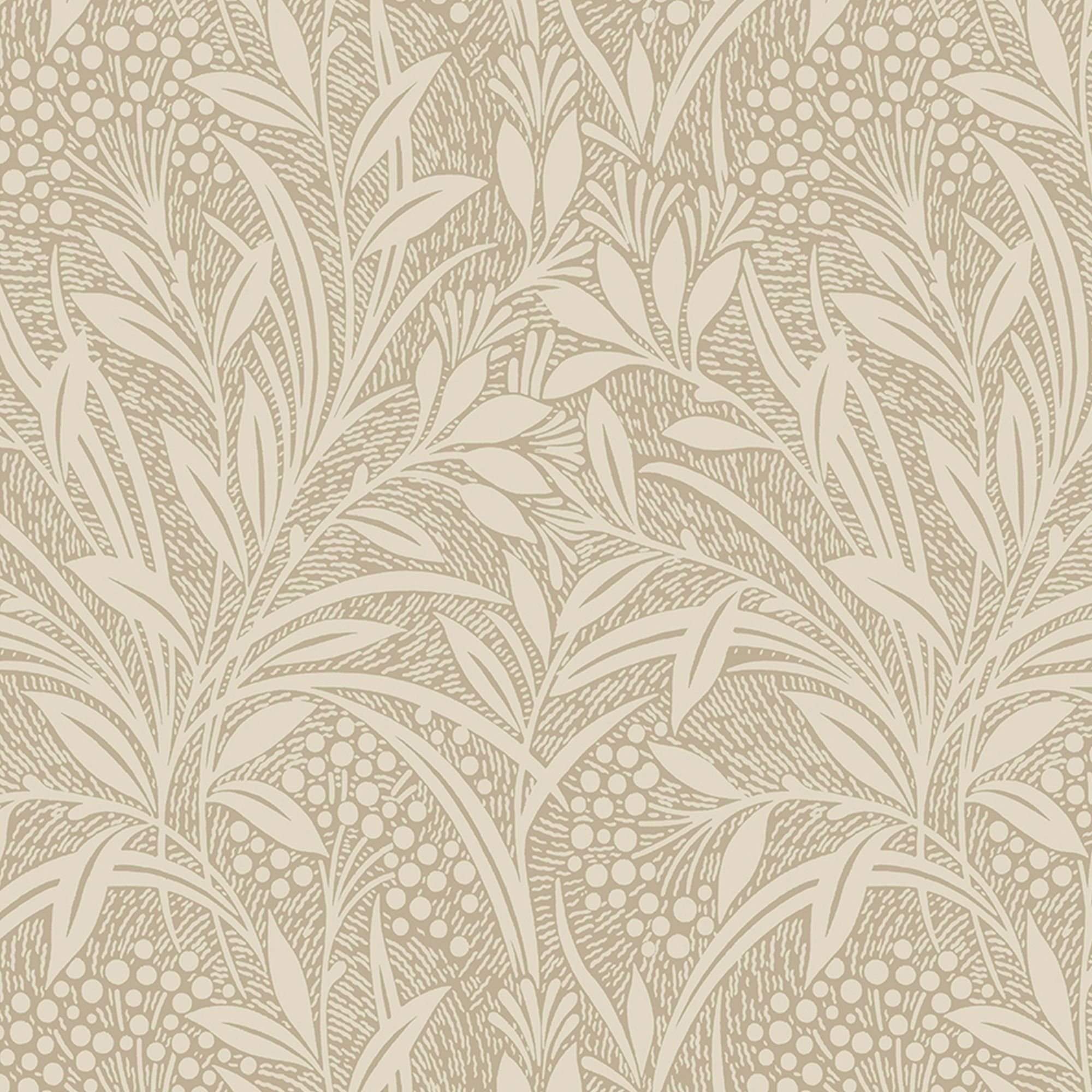 Laura Ashley Barley Neutral Leaf Smooth Wallpaper Sample