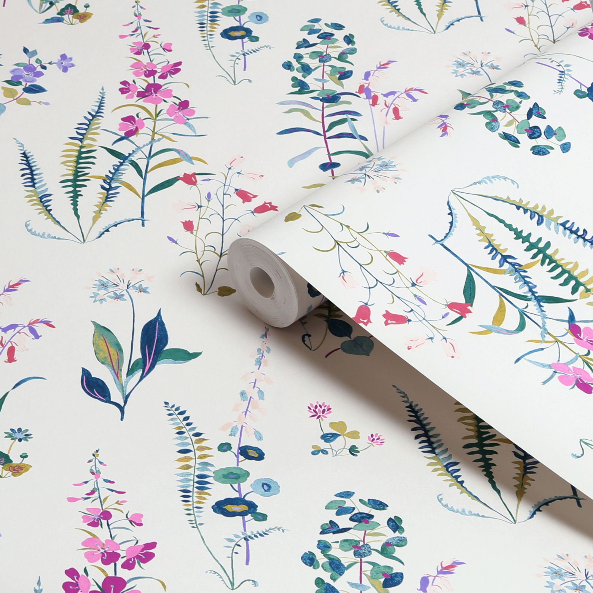 Laura Ashley Botanical Diary Violet Meadowvale Sprigs Smooth Wallpaper