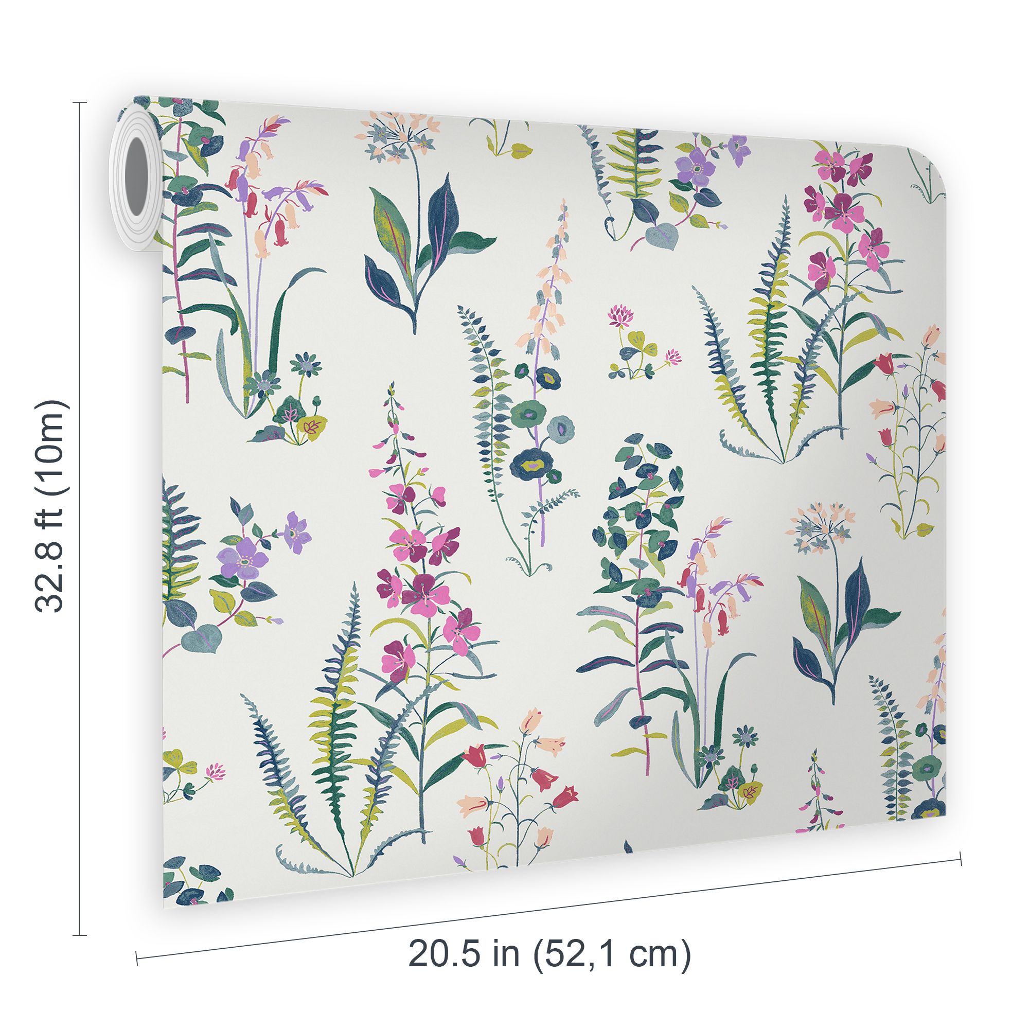 Laura Ashley Botanical Diary Violet Meadowvale Sprigs Smooth Wallpaper