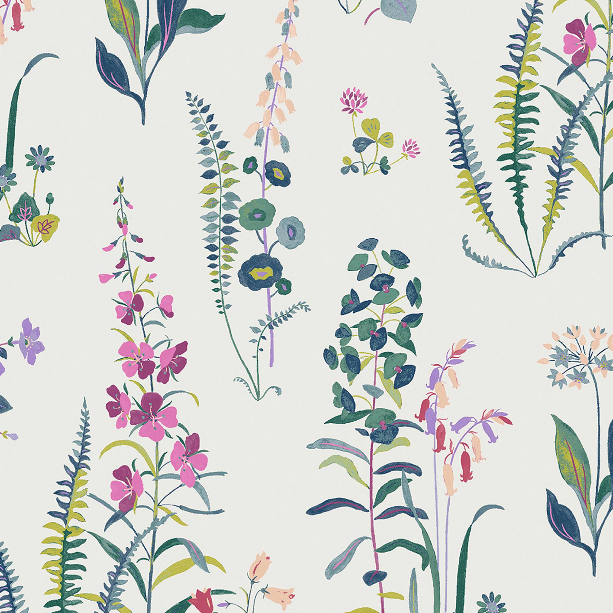 Laura Ashley Botanical Diary Violet Meadowvale Sprigs Smooth Wallpaper