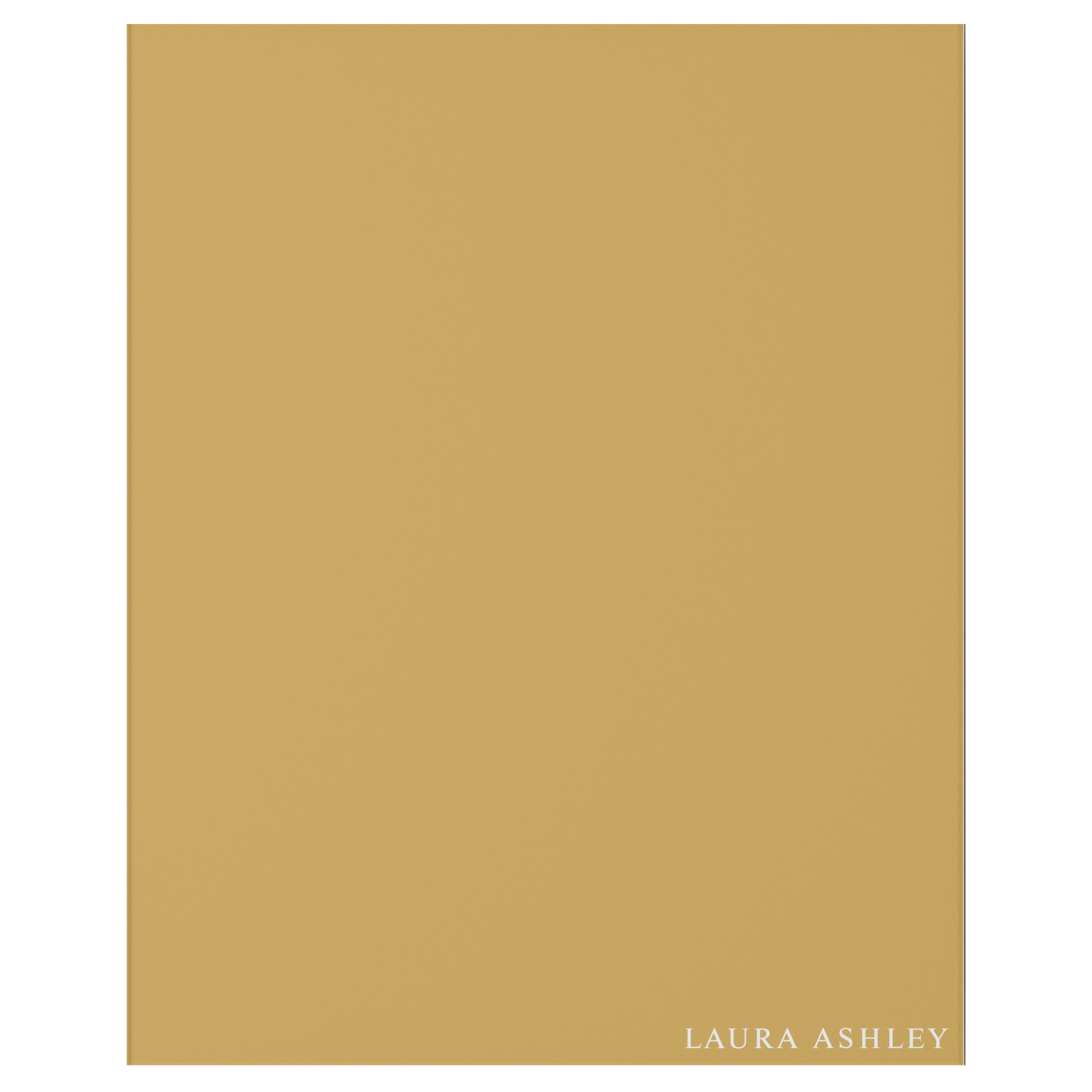 Laura Ashley Brass Geometric Glass Splashback, (H)750mm (W)600mm (T)6mm