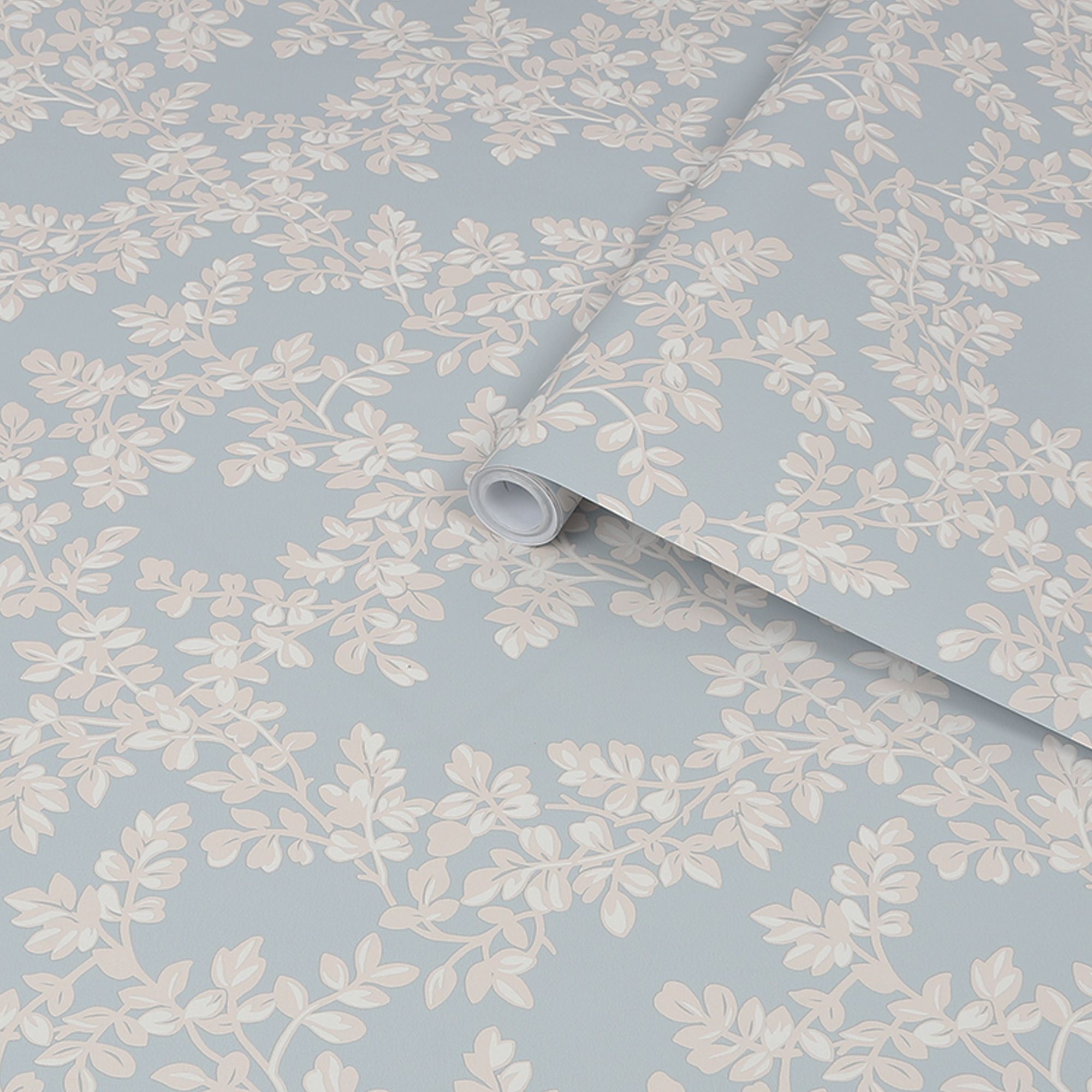 Laura Ashley Burnham Pale seaspray Trail Smooth Wallpaper | Tradepoint