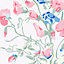 Laura Ashley Charlotte Coral Pink Floral Smooth Wallpaper