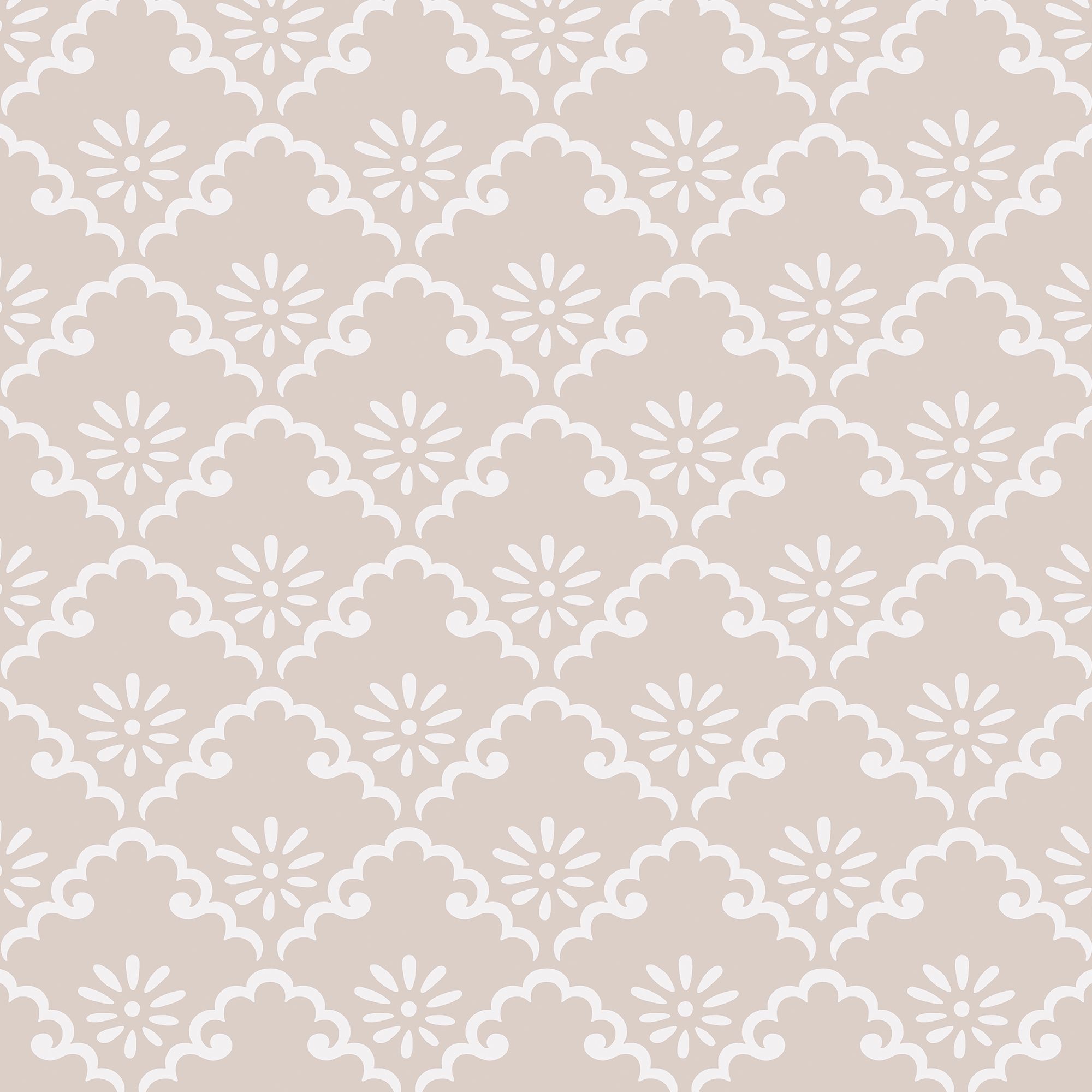 Laura Ashley Coralie Dove Grey Motif Smooth Wallpaper Sample