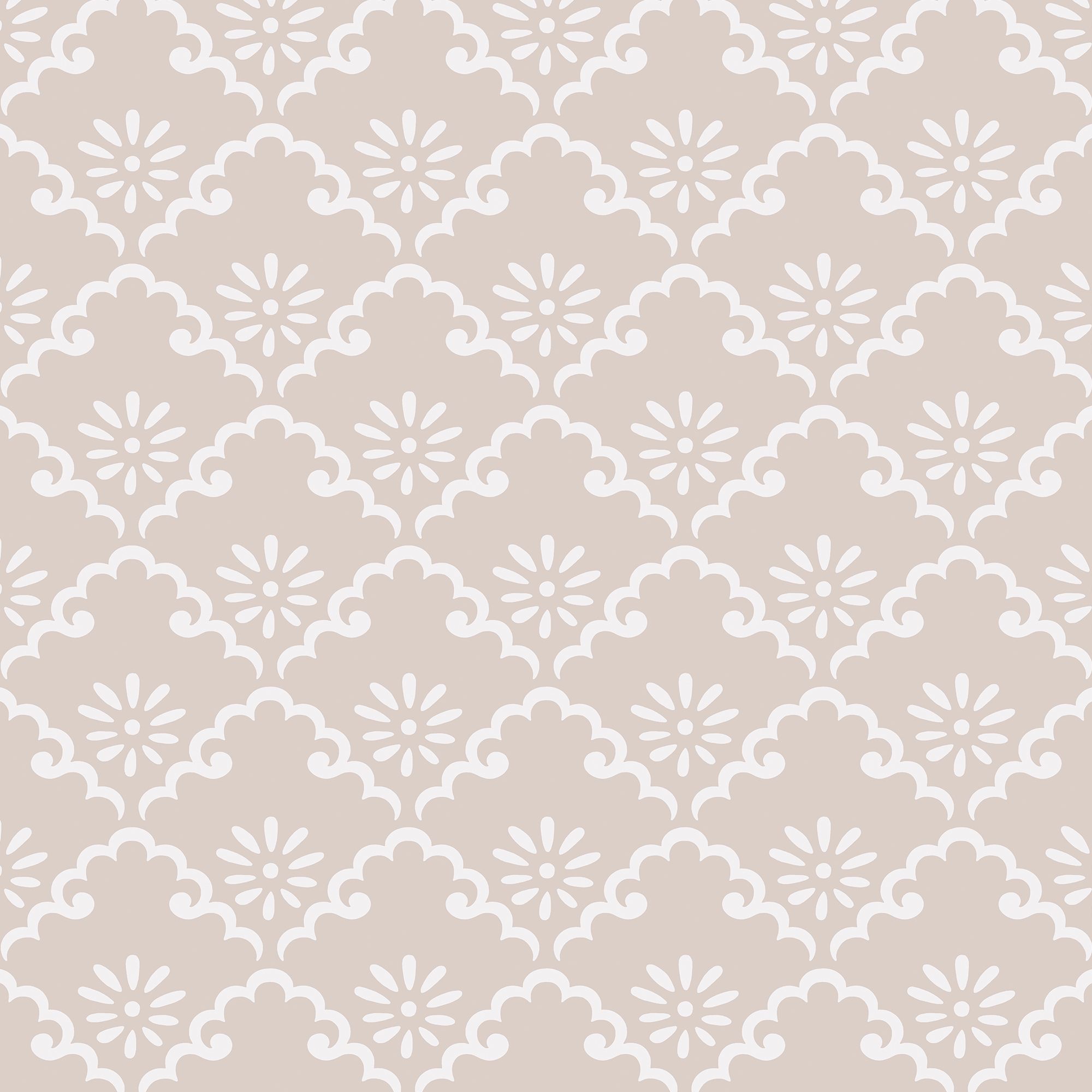 Laura Ashley Coralie Dove Grey Motif Smooth Wallpaper Sample