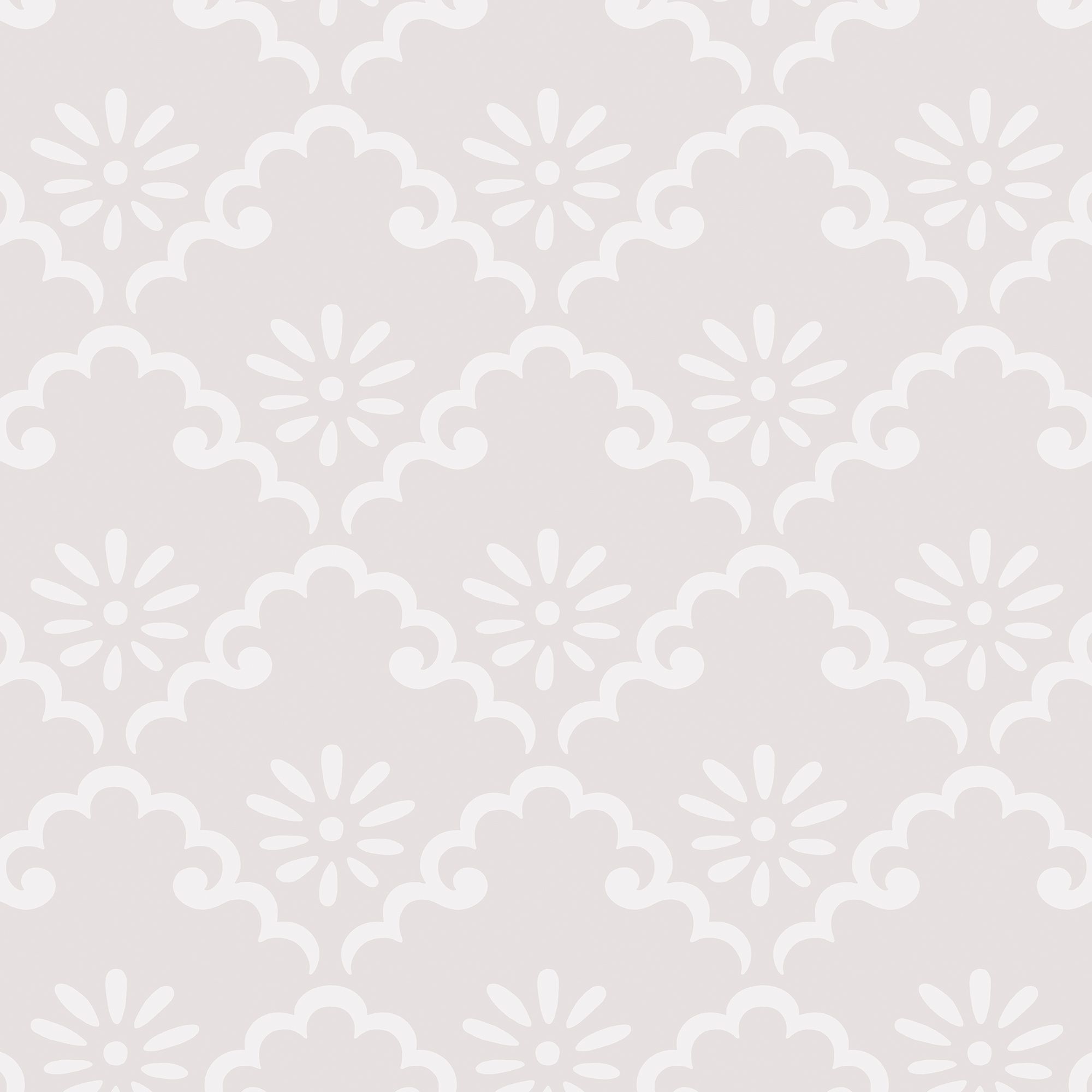 Laura Ashley Coralie Sugared Grey Motif Smooth Wallpaper