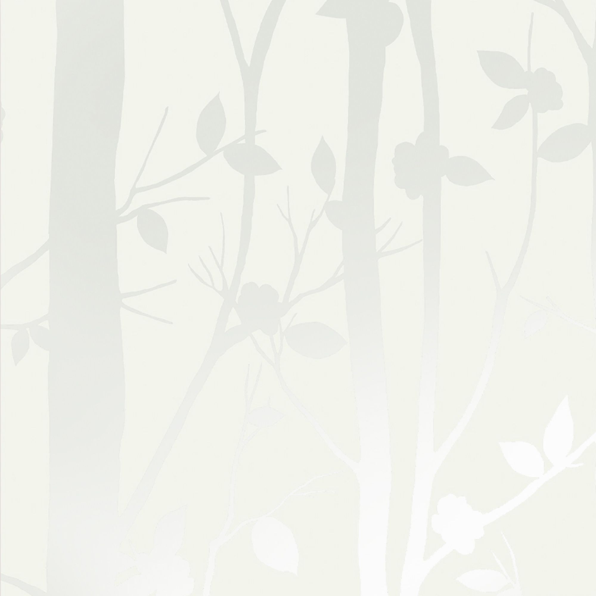Laura Ashley Cottonwood Pearlescent white Trail Smooth Wallpaper Sample