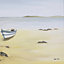 Laura Ashley Cromer Nautical Blue Canvas art (H)30cm x (W)30cm