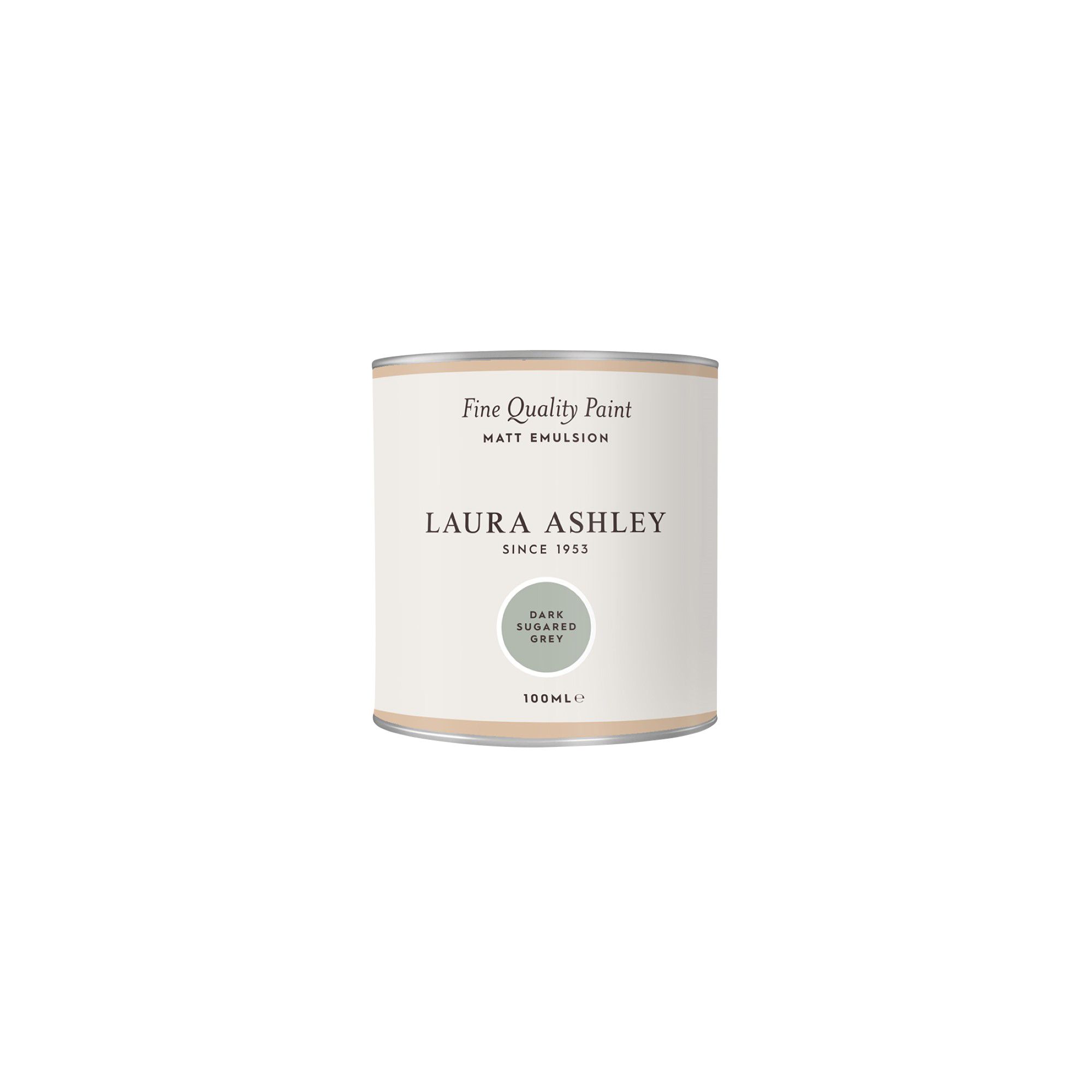 Laura Ashley Dark Sugared Grey Matt Emulsion paint, 100ml