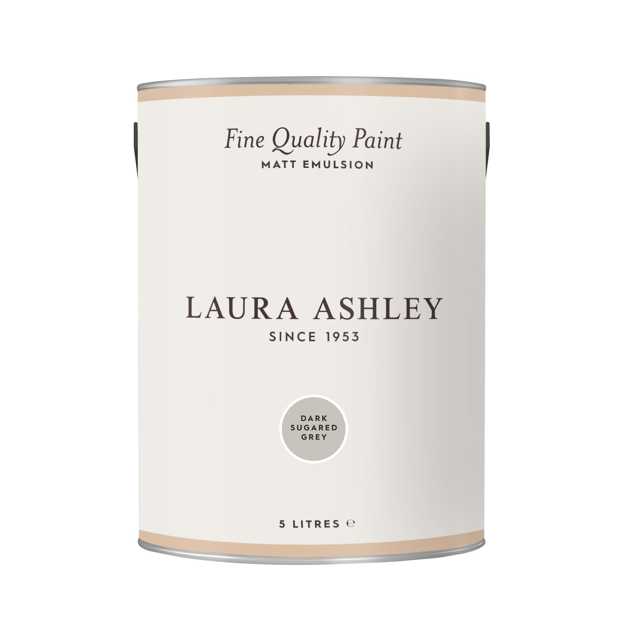 Laura Ashley Dark Sugared Grey Matt Emulsion paint, 5L