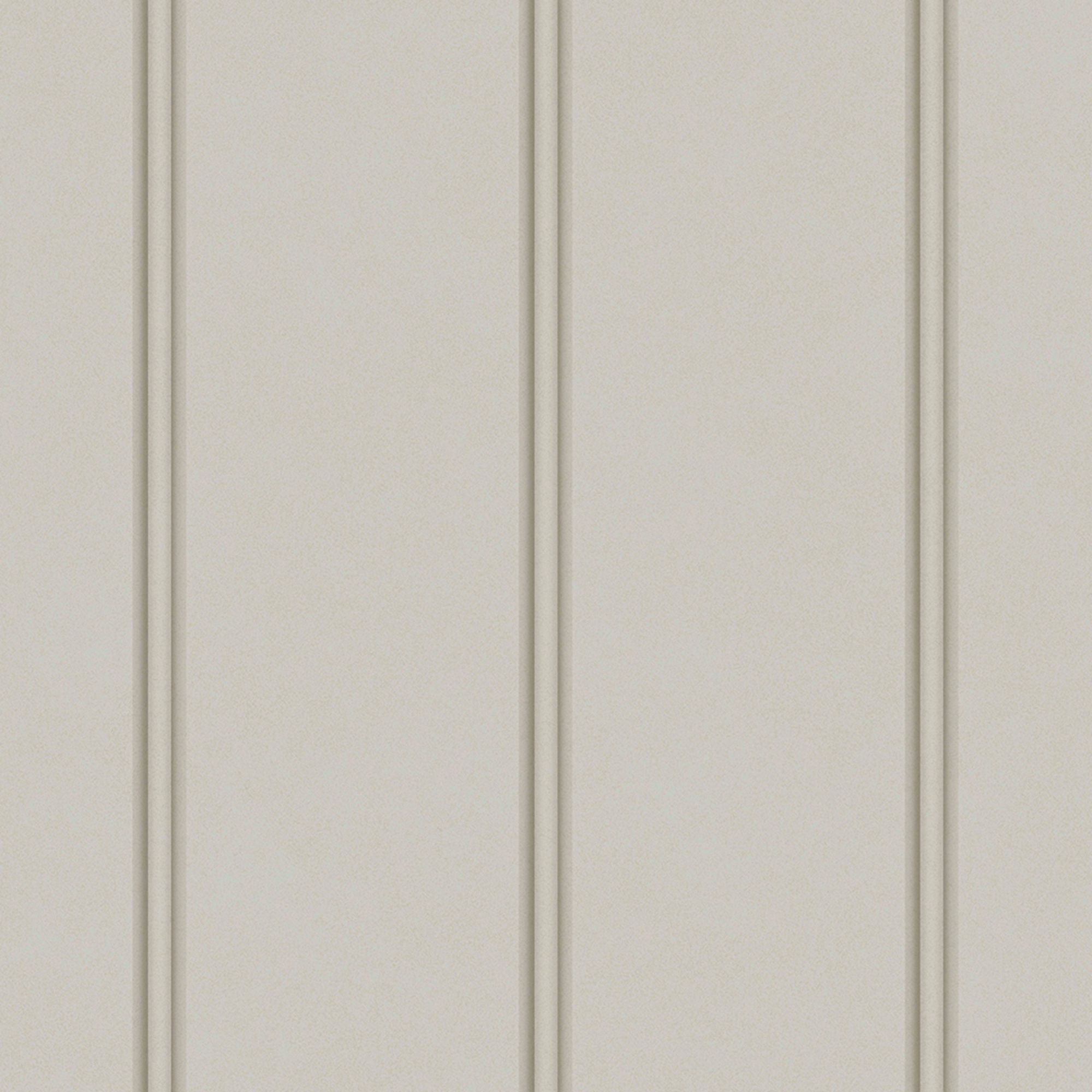 Laura Ashley Dove Grey Chalford Wood panel effect Smooth Wallpaper
