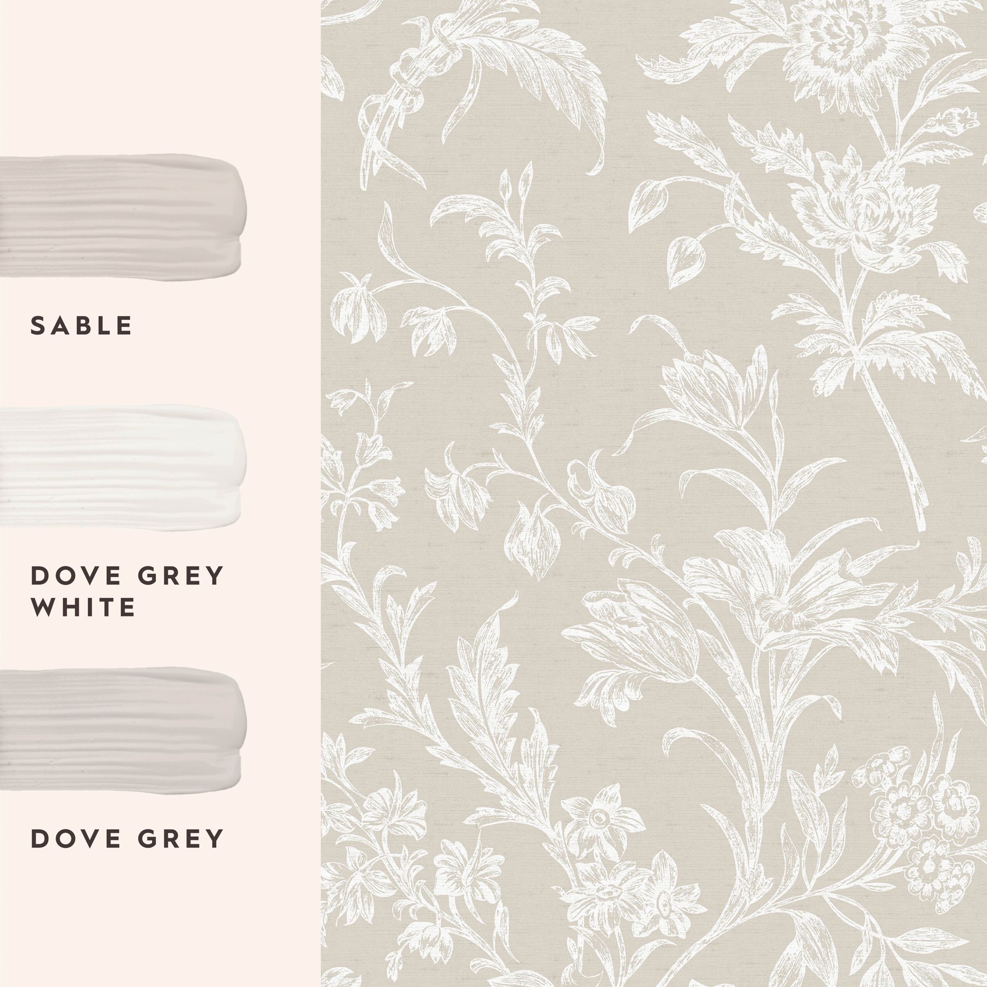 Laura Ashley Dove Grey Lloyd Smooth Wallpaper