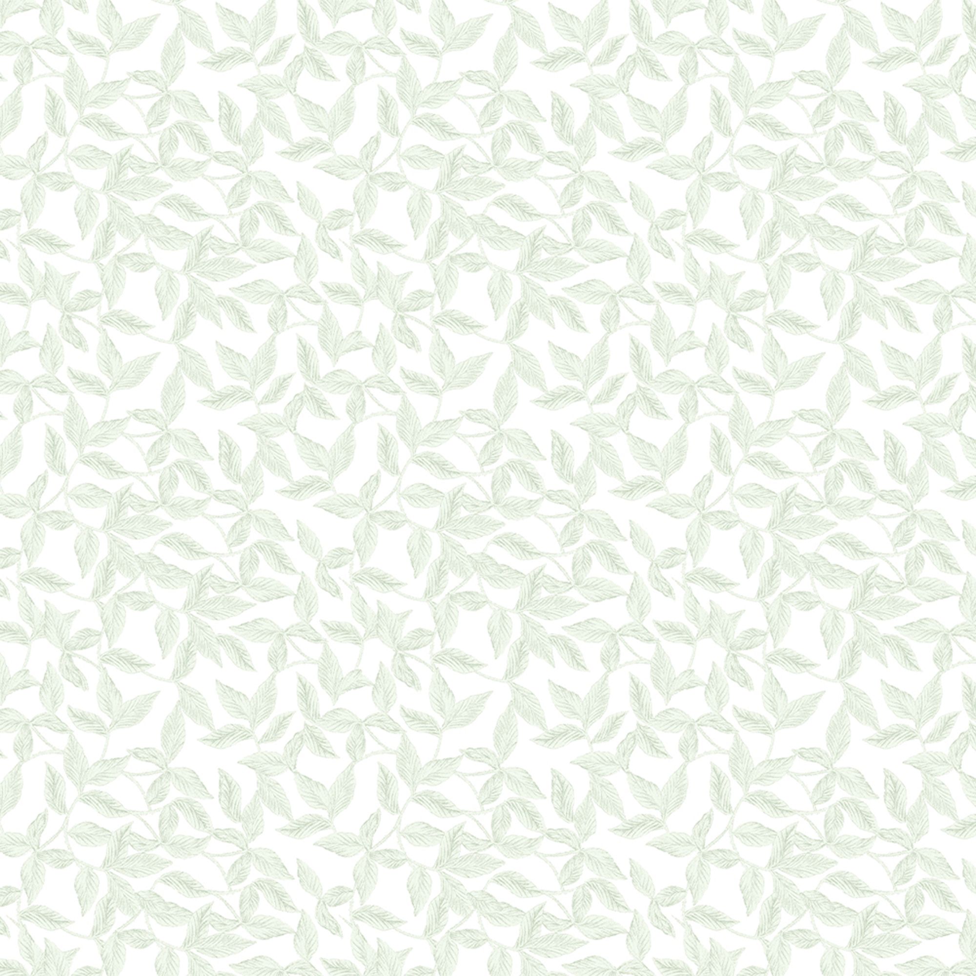 Laura Ashley Erwood Eau de Nil Leaves Smooth Wallpaper Sample