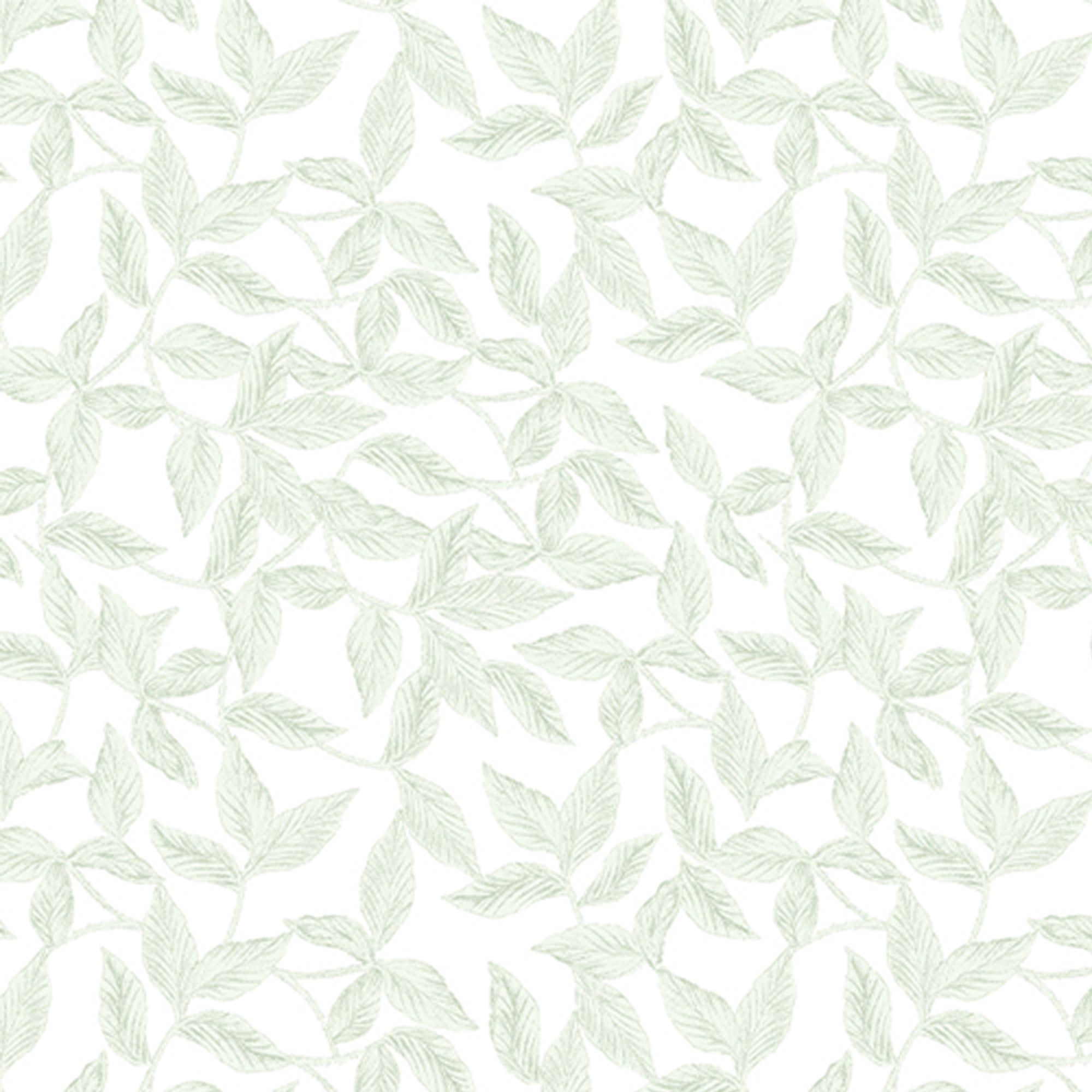 Laura Ashley Erwood Eau de Nil Leaves Smooth Wallpaper Sample