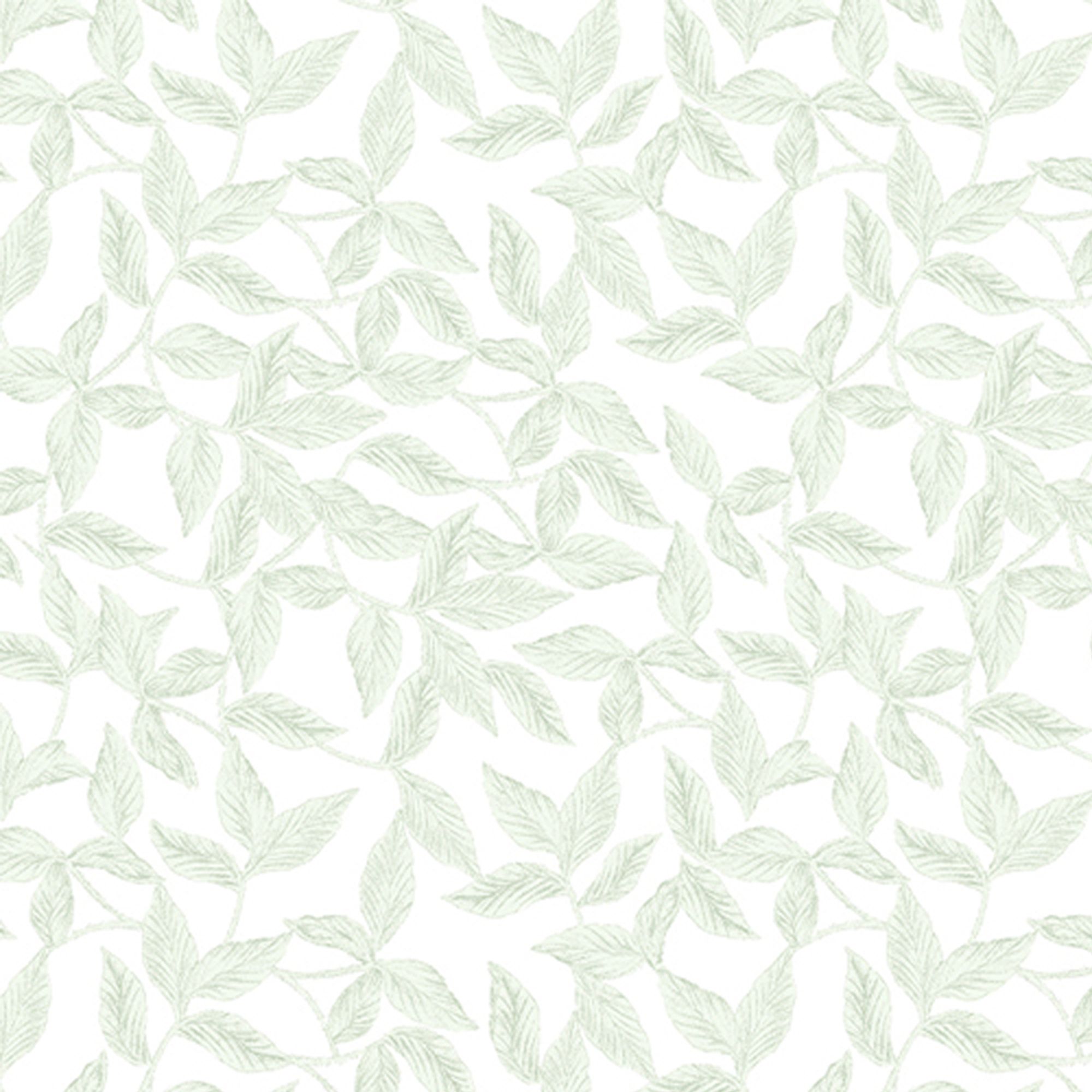 Laura Ashley Erwood Eau de Nil Leaves Smooth Wallpaper Sample