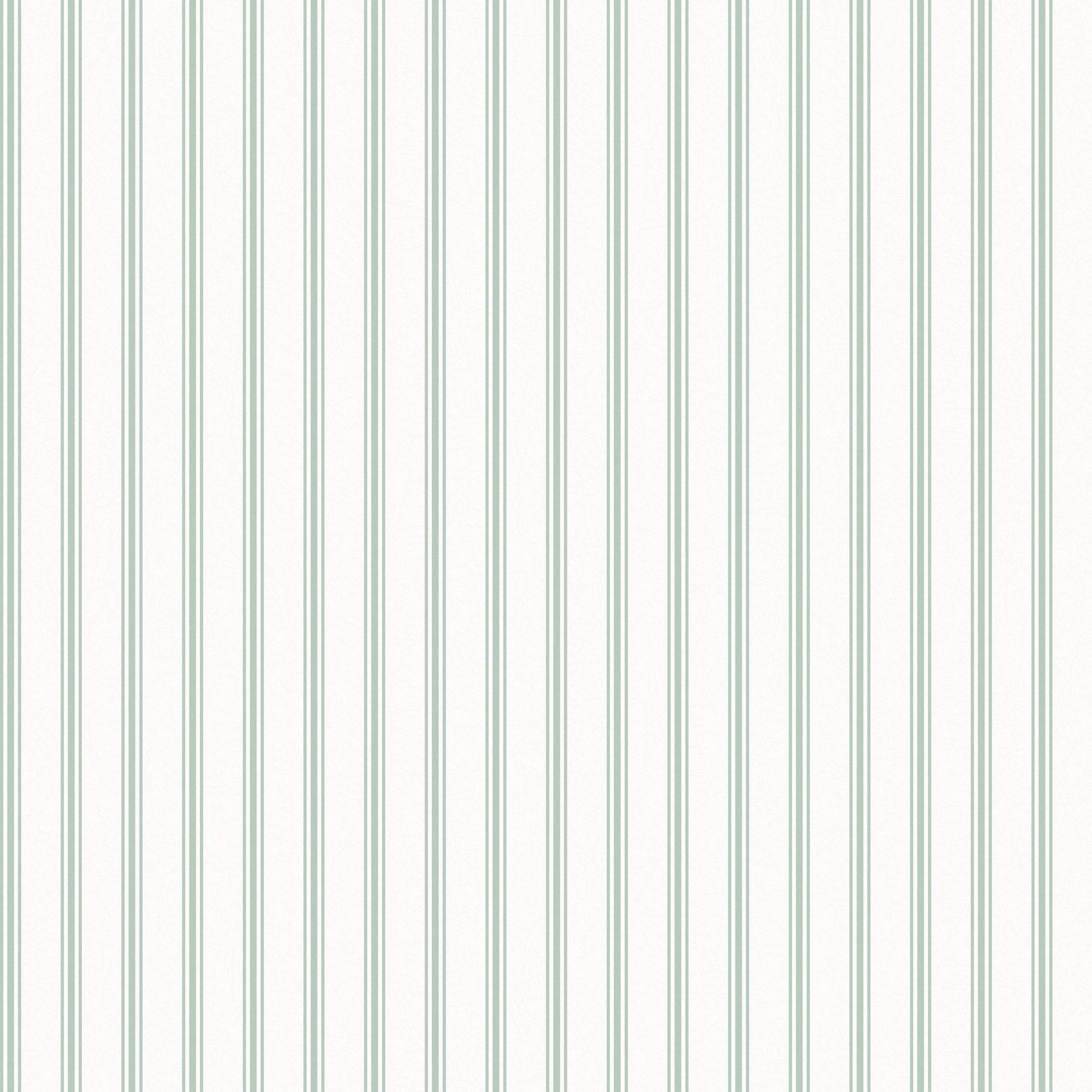 Laura Ashley Farnworth Green Stripe Smooth Wallpaper Sample