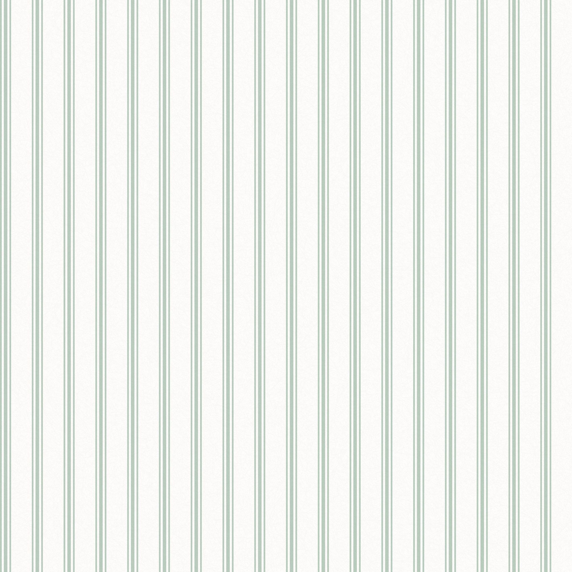 Laura Ashley Farnworth Green Stripe Smooth Wallpaper