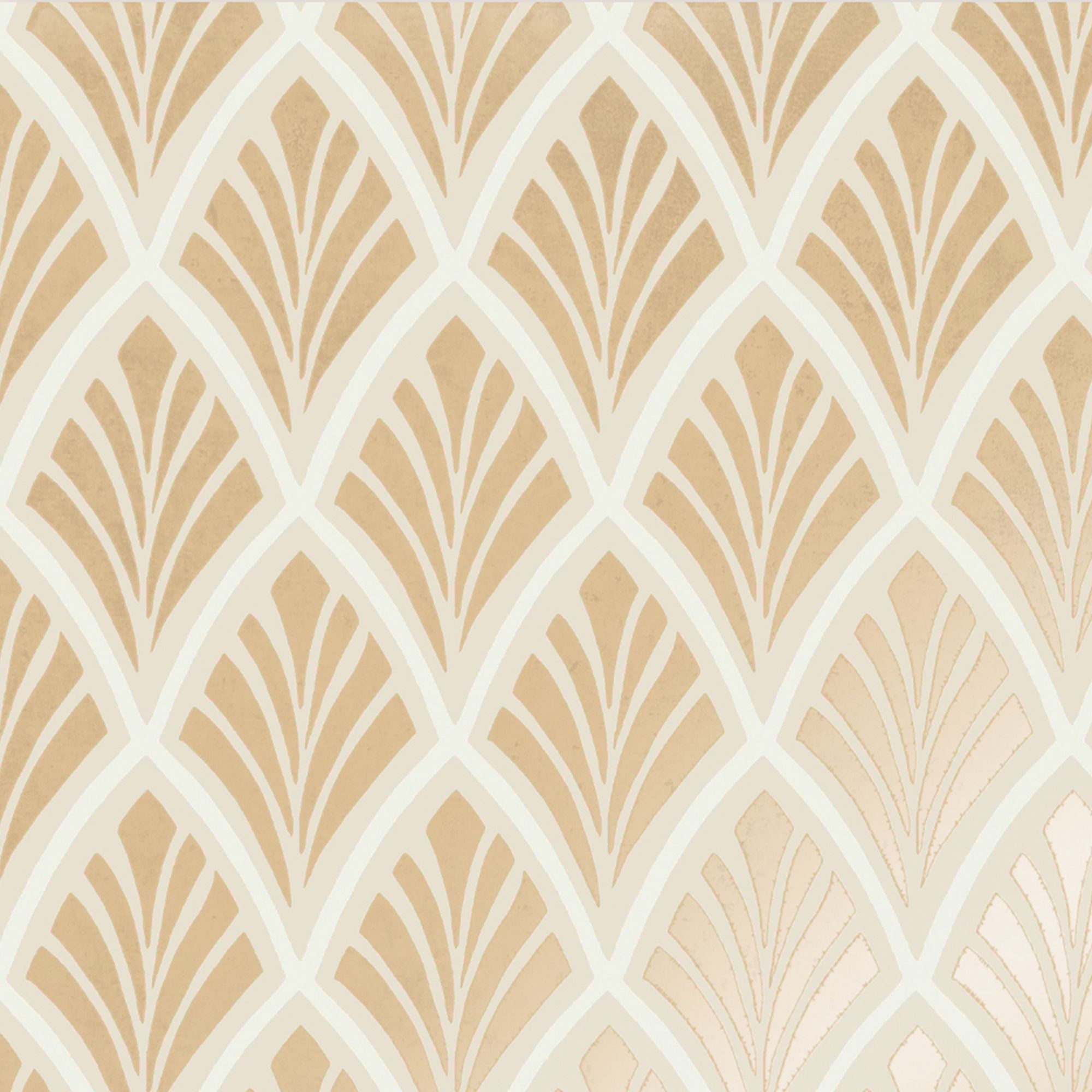 Laura Ashley Florin Gold effect Geometric Smooth Wallpaper Sample