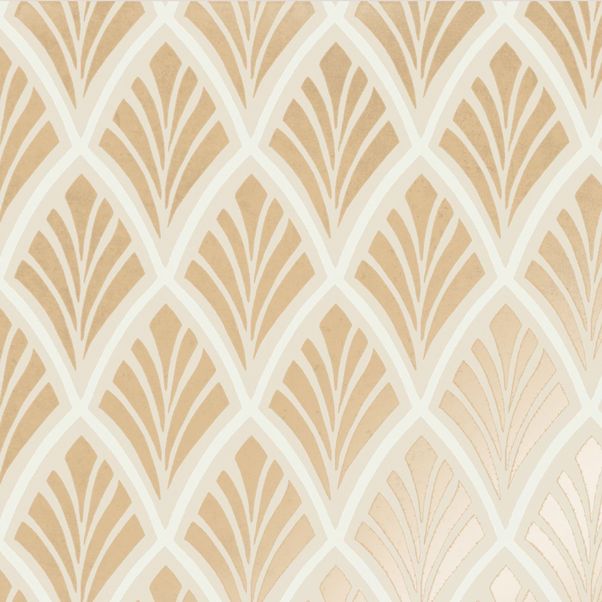 Laura Ashley Florin Gold effect Geometric Smooth Wallpaper Sample