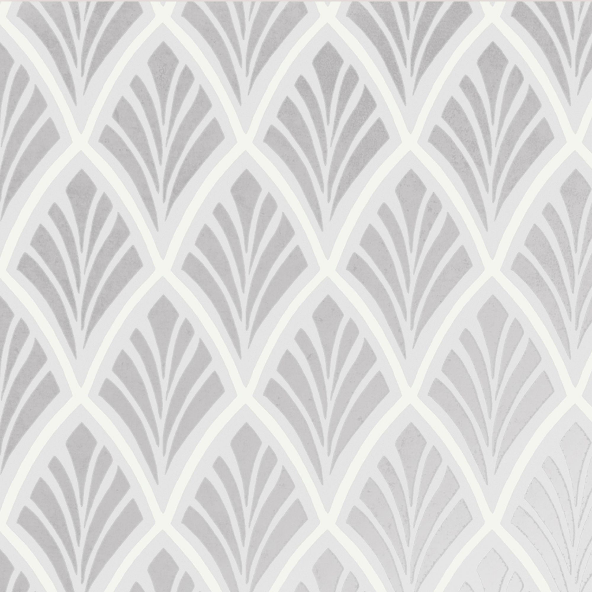 Laura Ashley Florin Silver effect Geometric Smooth Wallpaper Sample