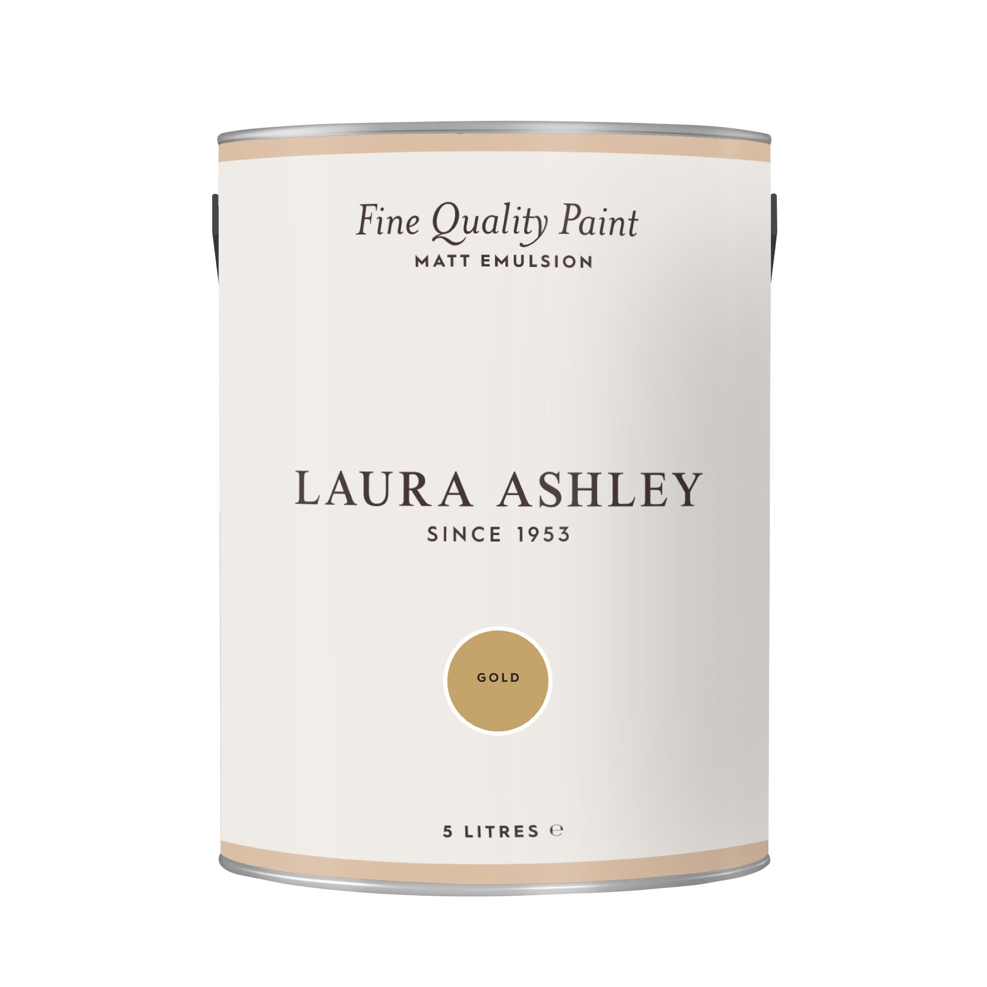 Laura Ashley Gold Matt Emulsion paint, 5L