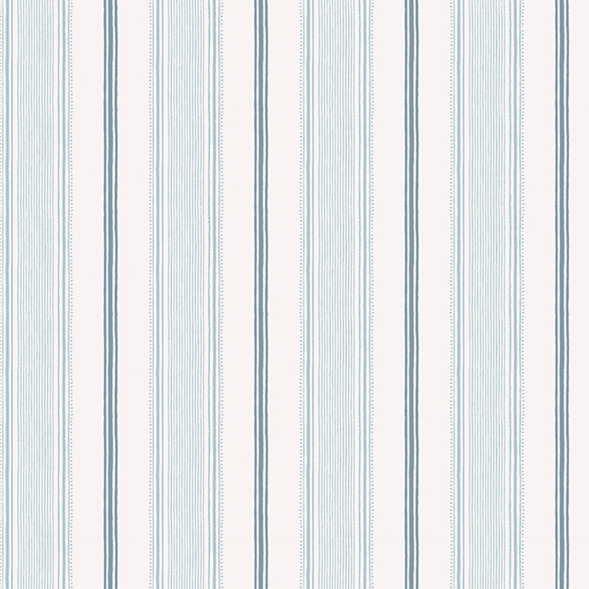 Laura Ashley Heacham Blue Stripe Smooth Wallpaper Sample