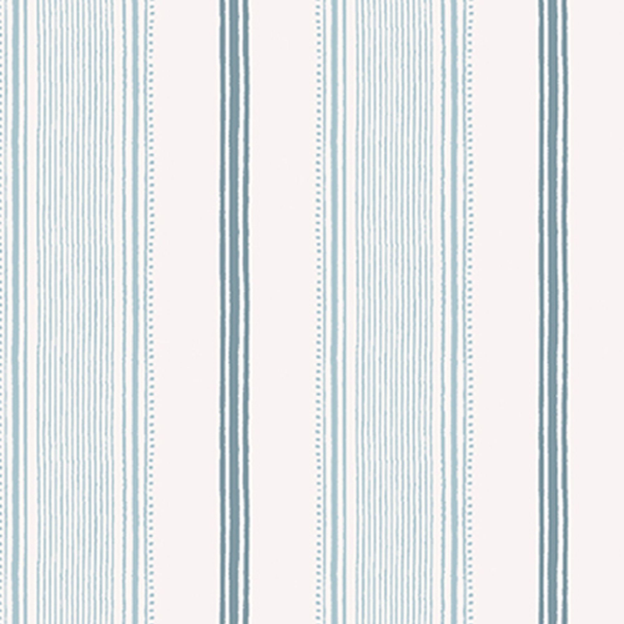 Laura Ashley Heacham Blue Stripe Smooth Wallpaper Sample