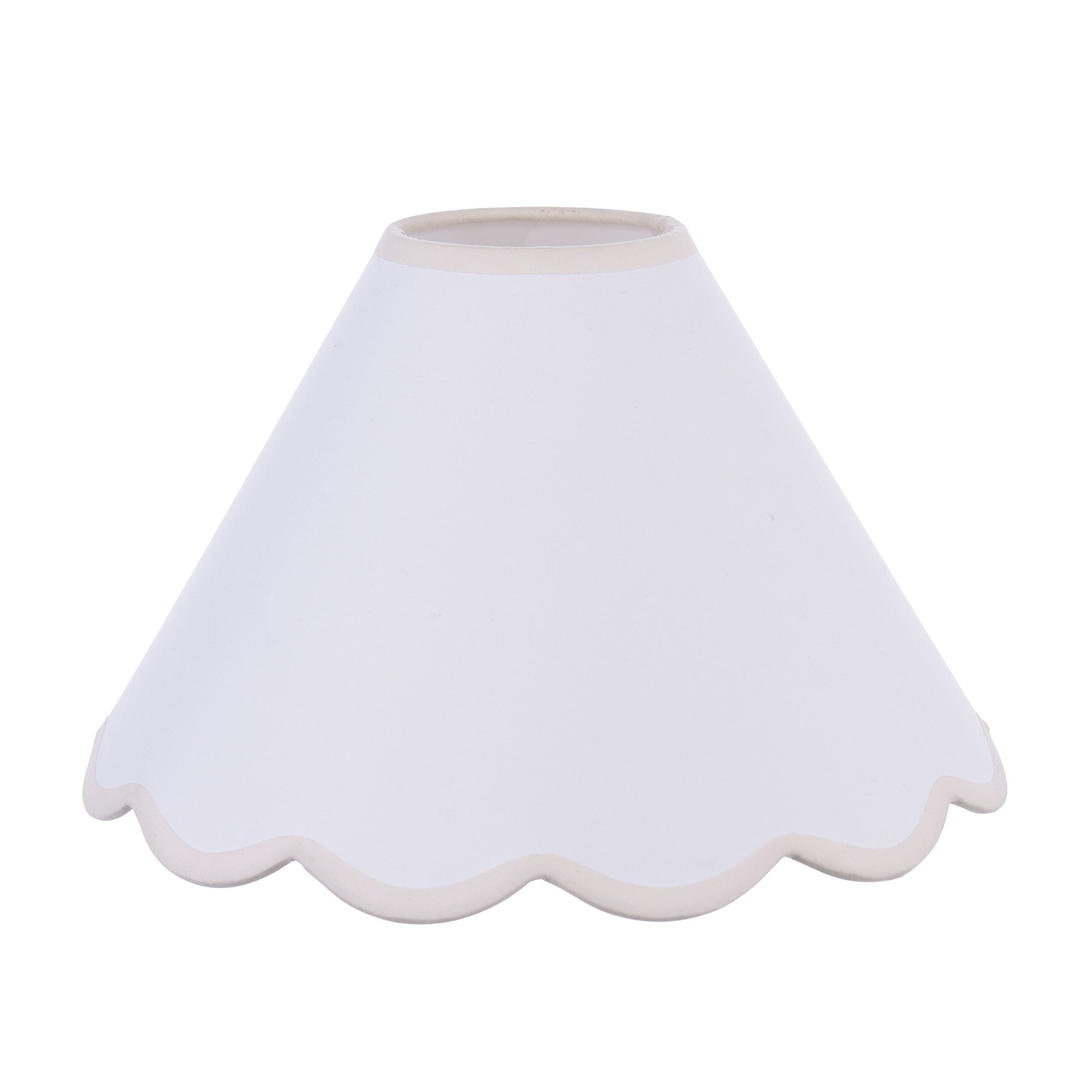 Laura Ashley Ivory & Cream Scalloped edge Lamp shade (D)30cm