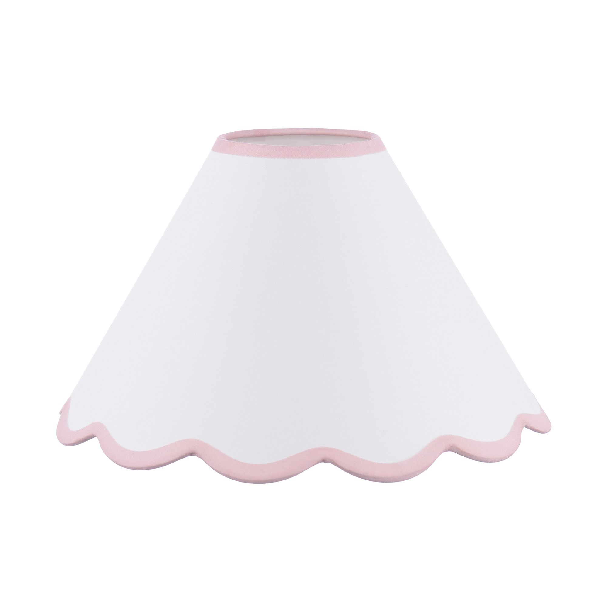 Laura Ashley Ivory & Pink Scalloped edge Lamp shade (D)30cm