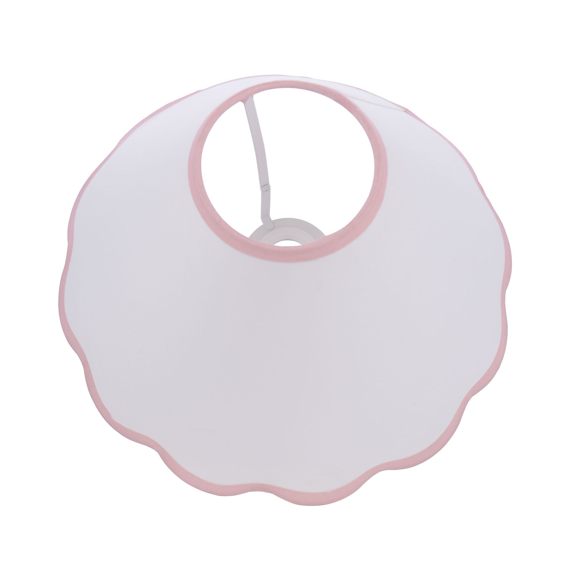 Laura Ashley Ivory & Pink Scalloped edge Lamp shade (D)30cm