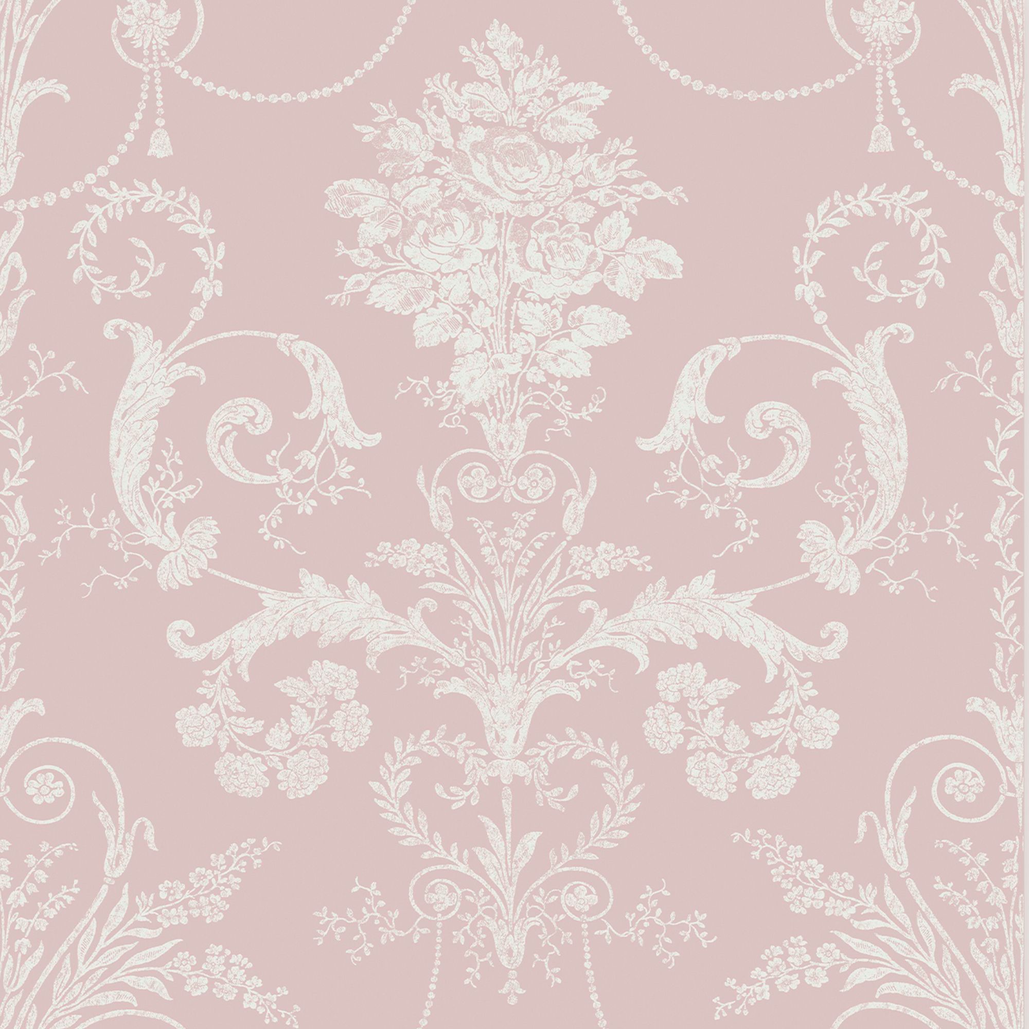 Laura Ashley Josette Amethyst Damask Smooth Wallpaper Sample