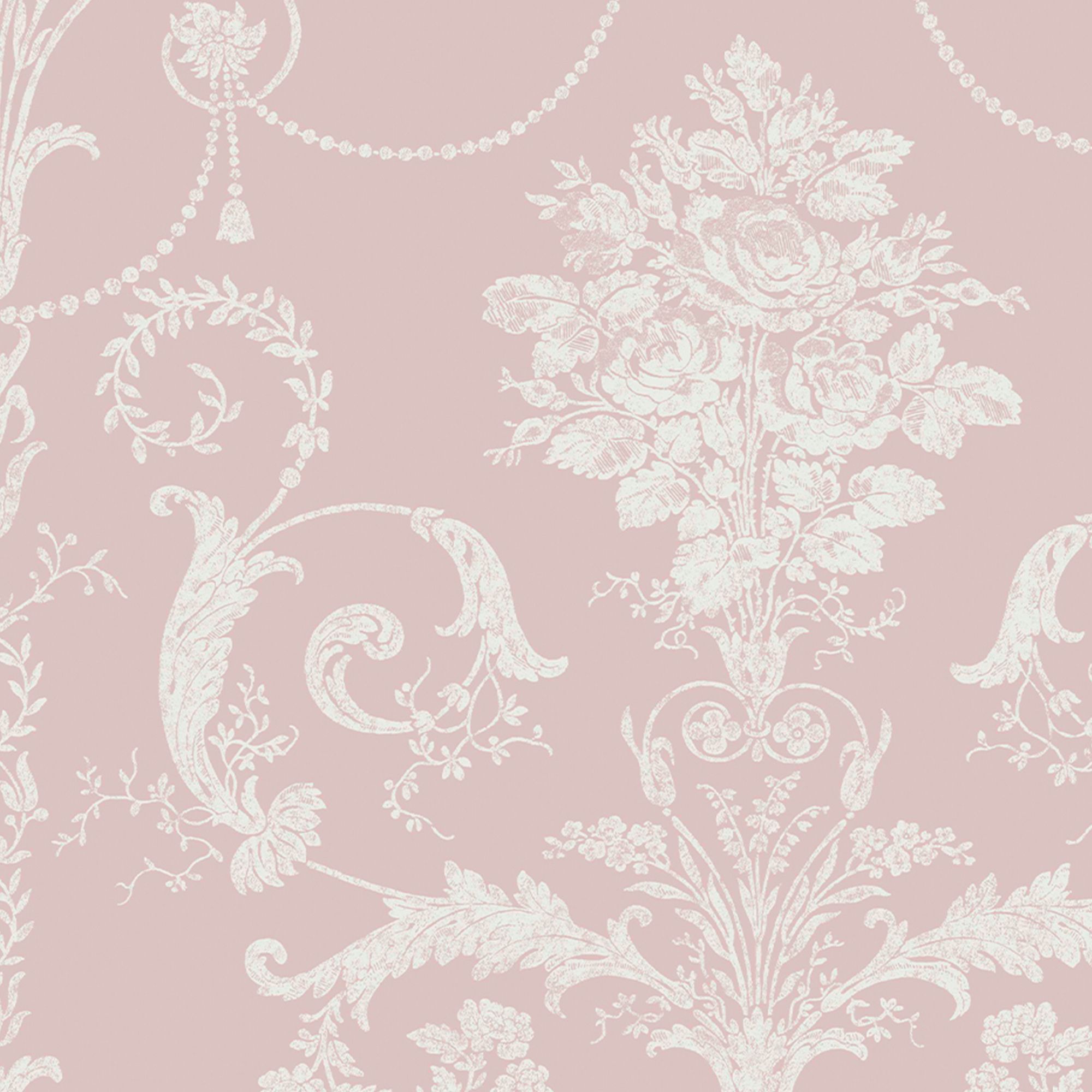Laura Ashley Josette Amethyst Damask Smooth Wallpaper Sample