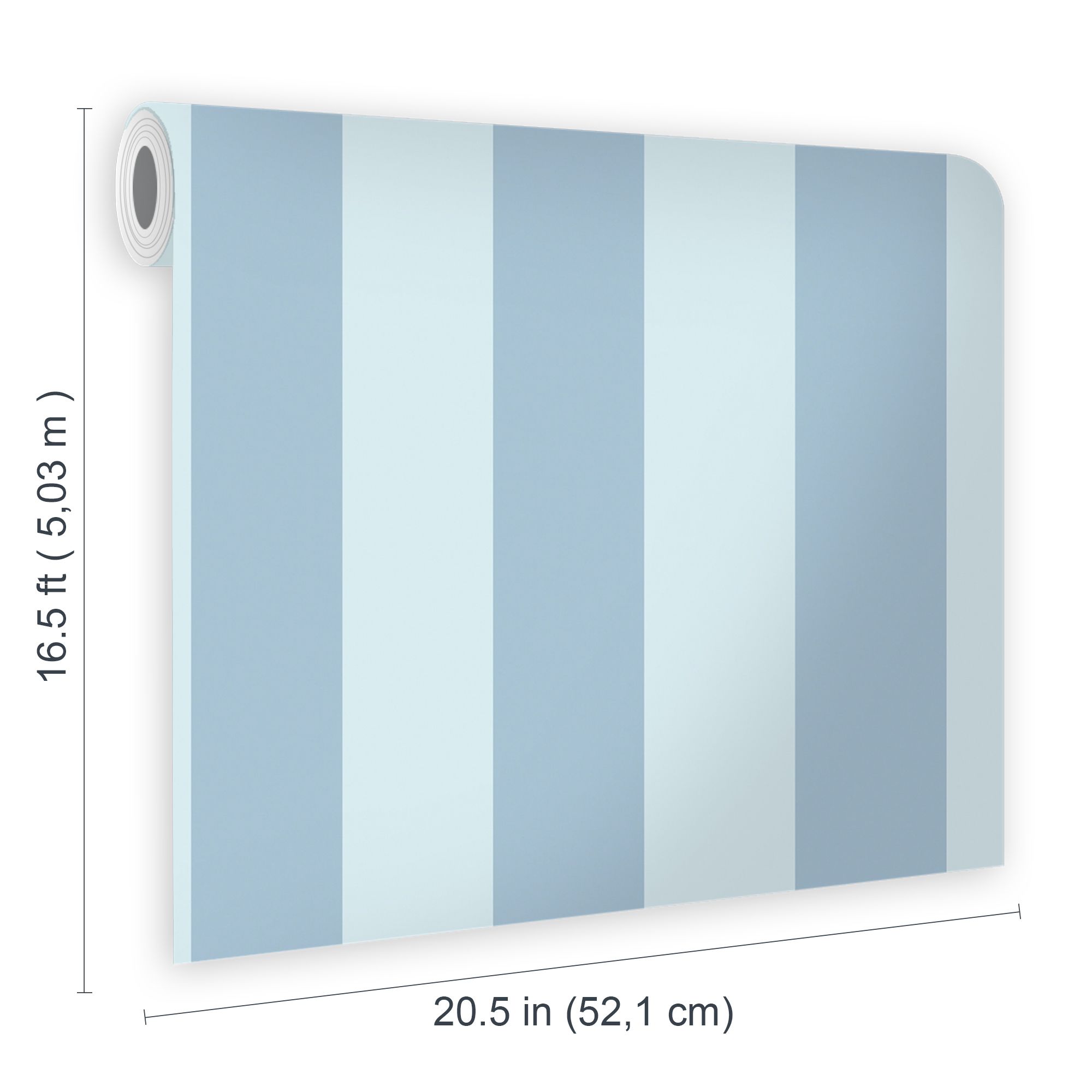 Laura Ashley Lille Blue Stripe Smooth Wallpaper Sample