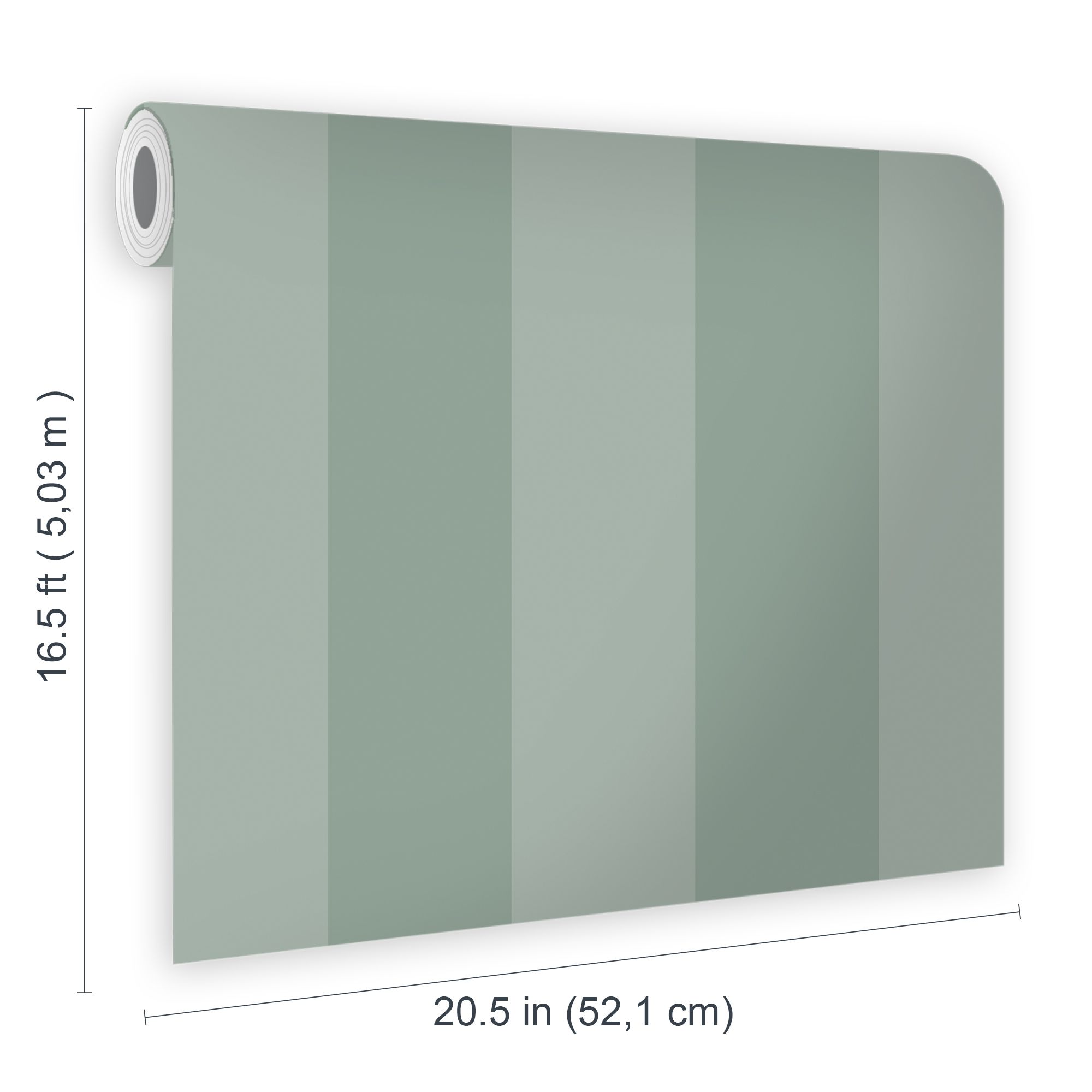 Laura Ashley Lille Pearlescent Sage Green Stripe Smooth Wallpaper
