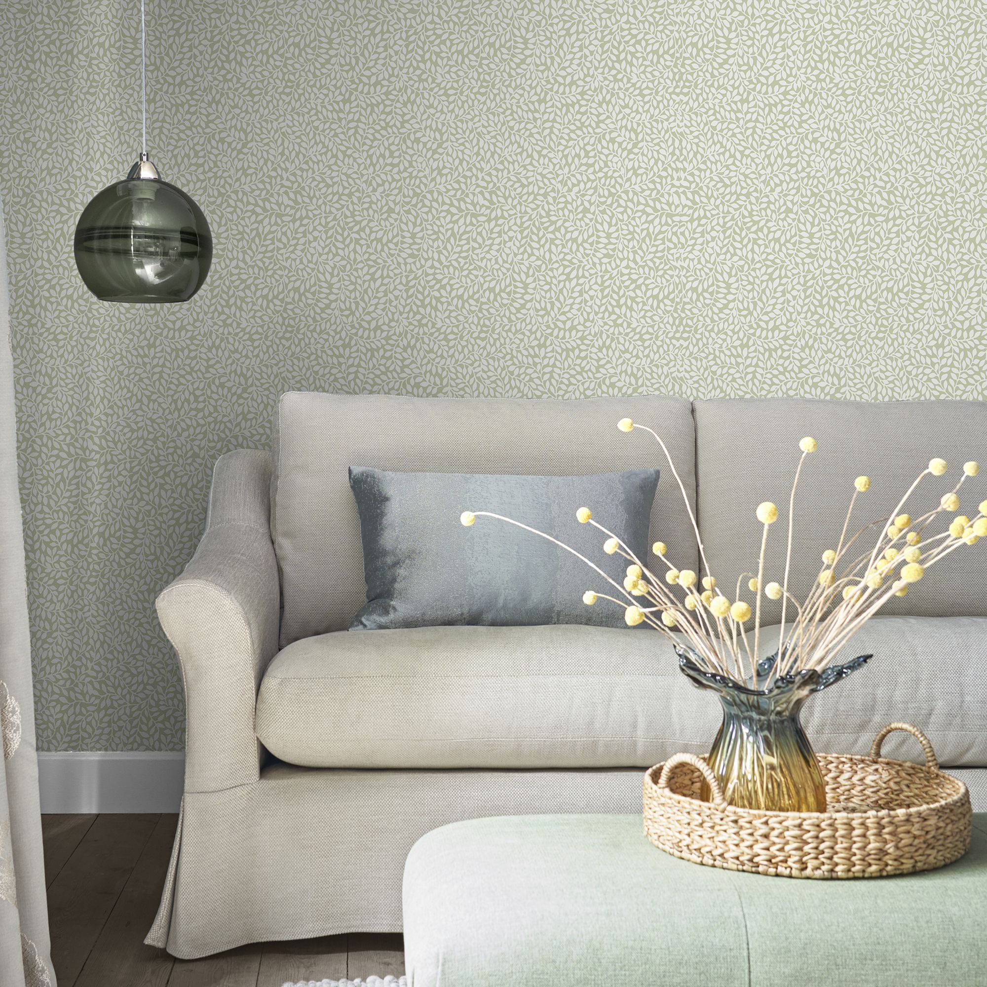 Laura Ashley Little vines Hedgerow Leaf Smooth Wallpaper