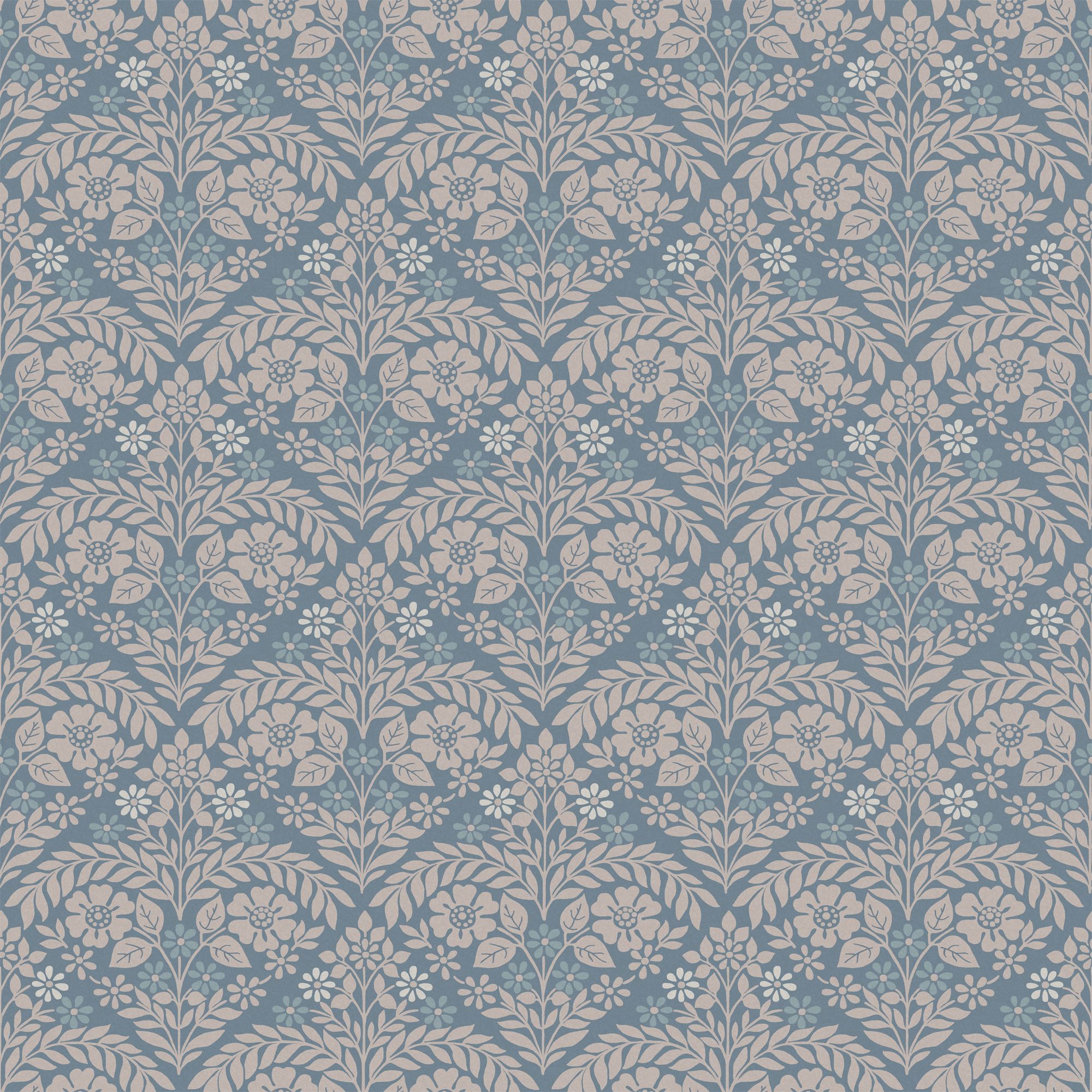 Laura Ashley Margam Blue Classical Smooth Wallpaper Sample