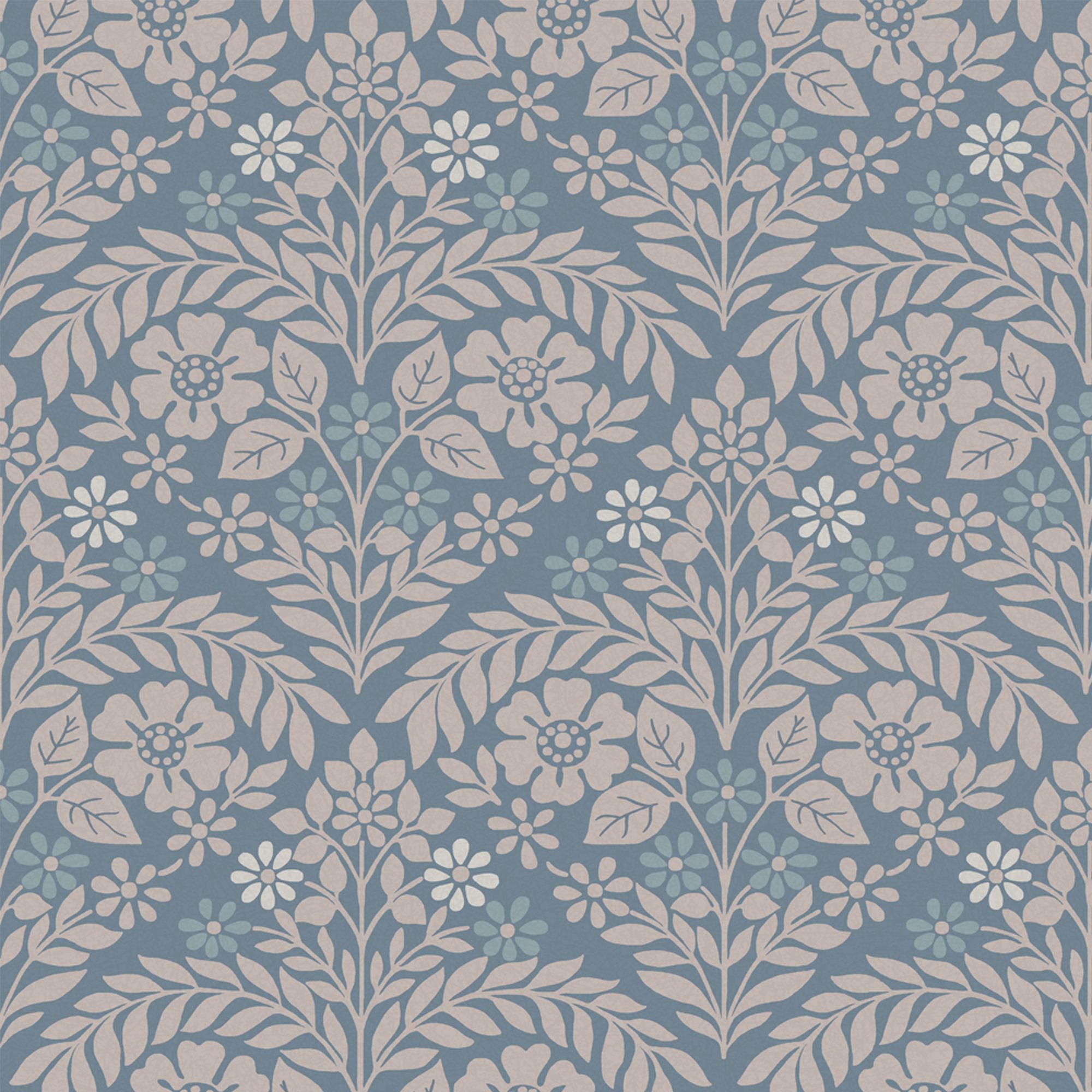 Laura Ashley Margam Blue Classical Smooth Wallpaper Sample