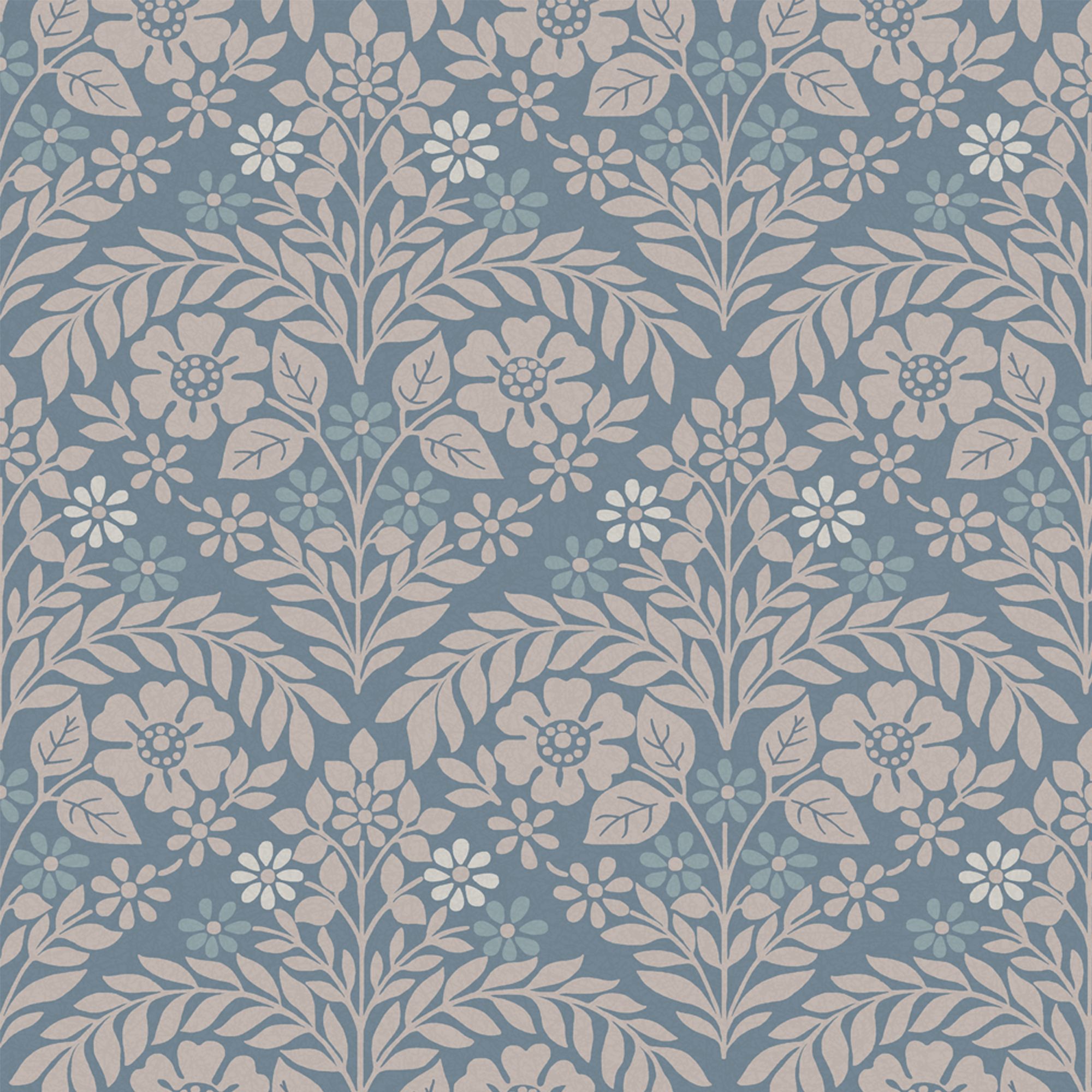 Laura Ashley Margam Blue Classical Smooth Wallpaper Sample