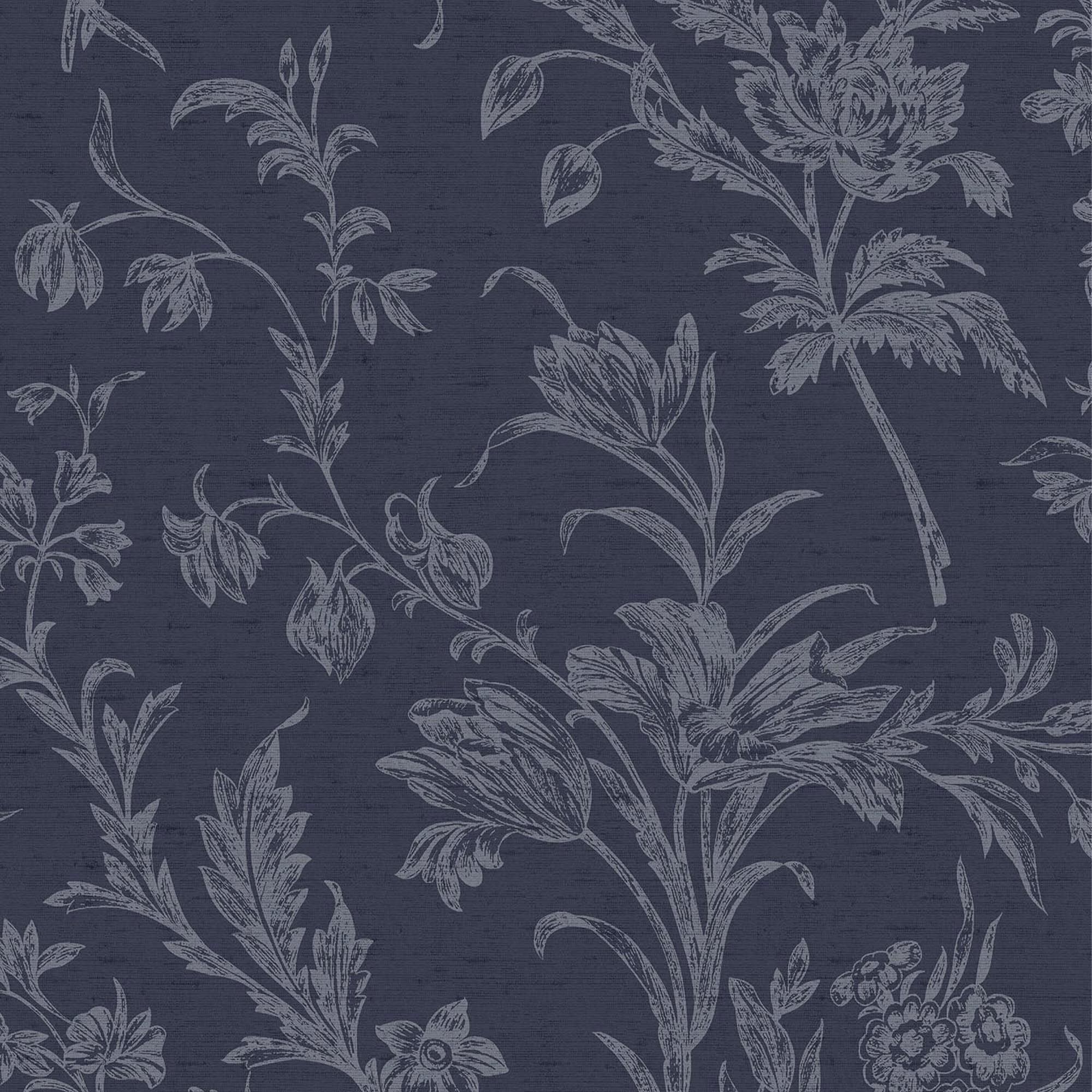Laura Ashley Midnight Seaspray Lloyd Smooth Wallpaper