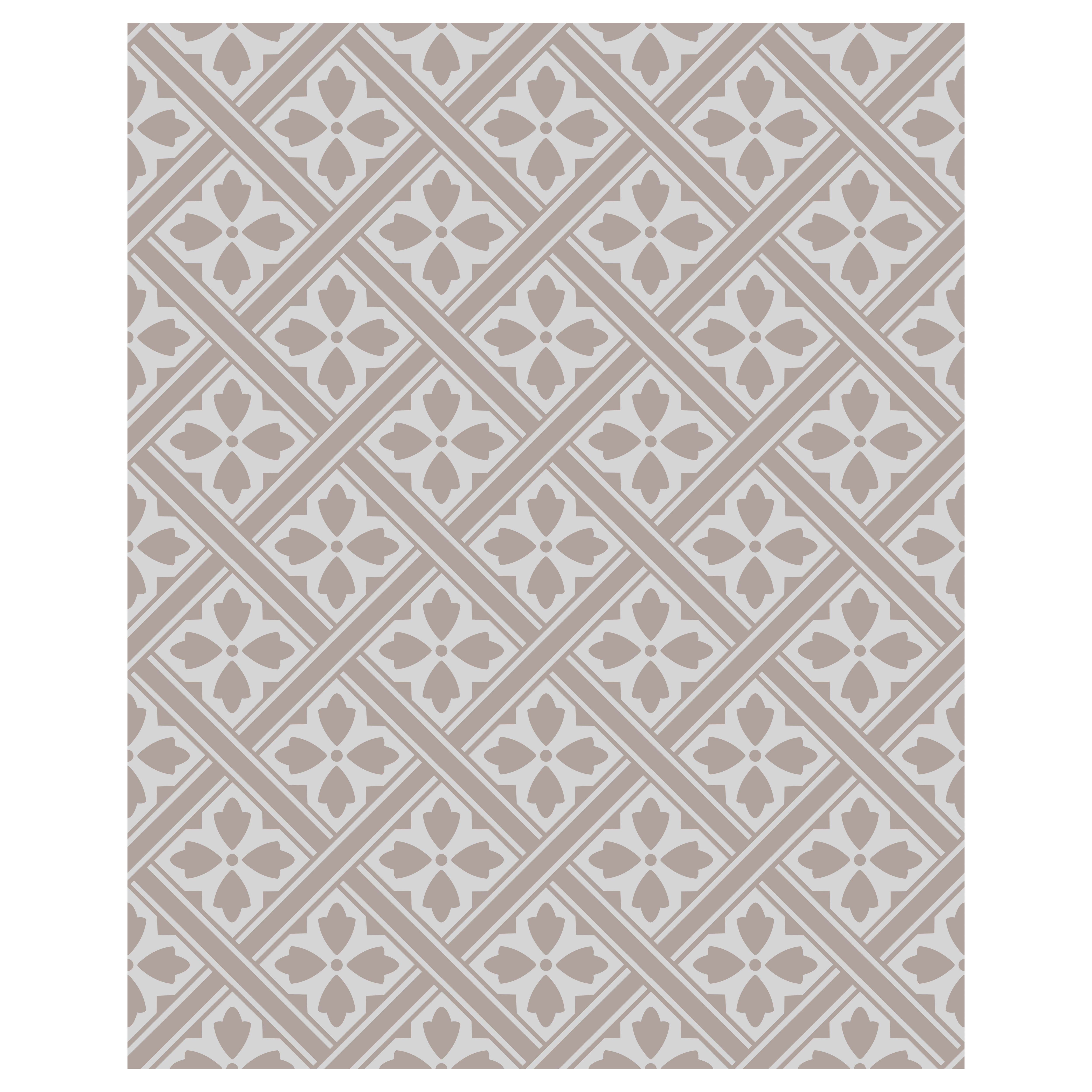 Laura Ashley Mr Jones Dove Grey Geometric Glass Splashback, (H)750mm (W)600mm (T)6mm