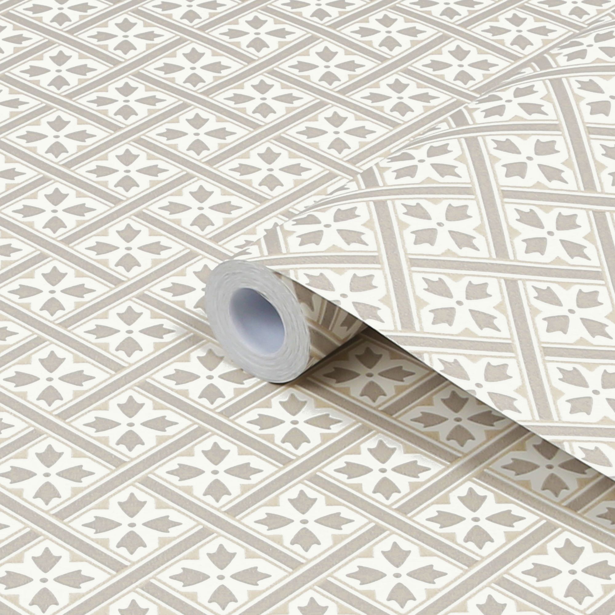 Laura Ashley Mr Jones Dove grey Geometric Smooth Wallpaper