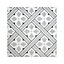 Laura Ashley Mr Jones Steel Grey Matt Patterned Ceramic Wall & floor Tile Sample